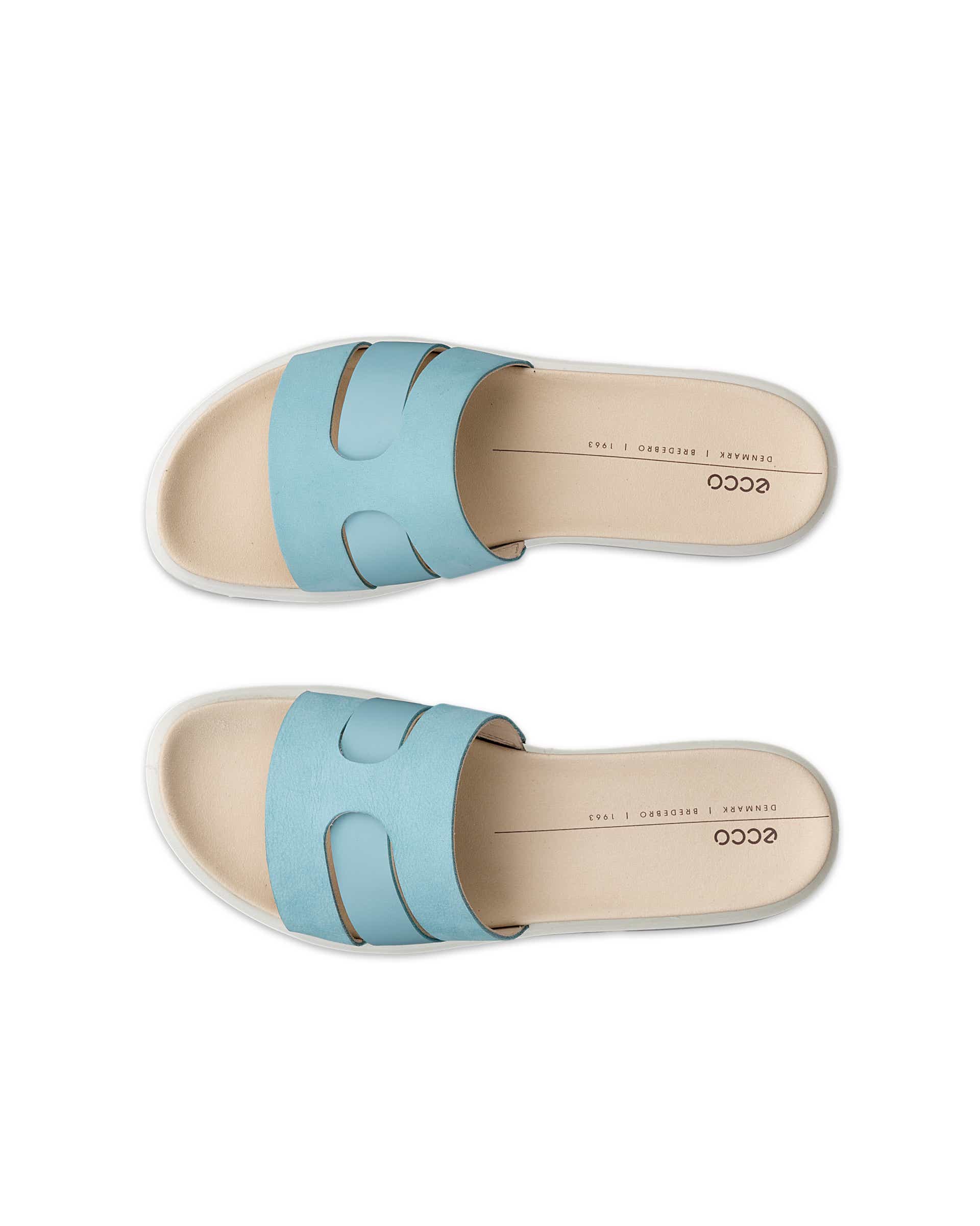 Sandale ECCO® Flowt en cuir pour femmes - Bleu - Top left pair