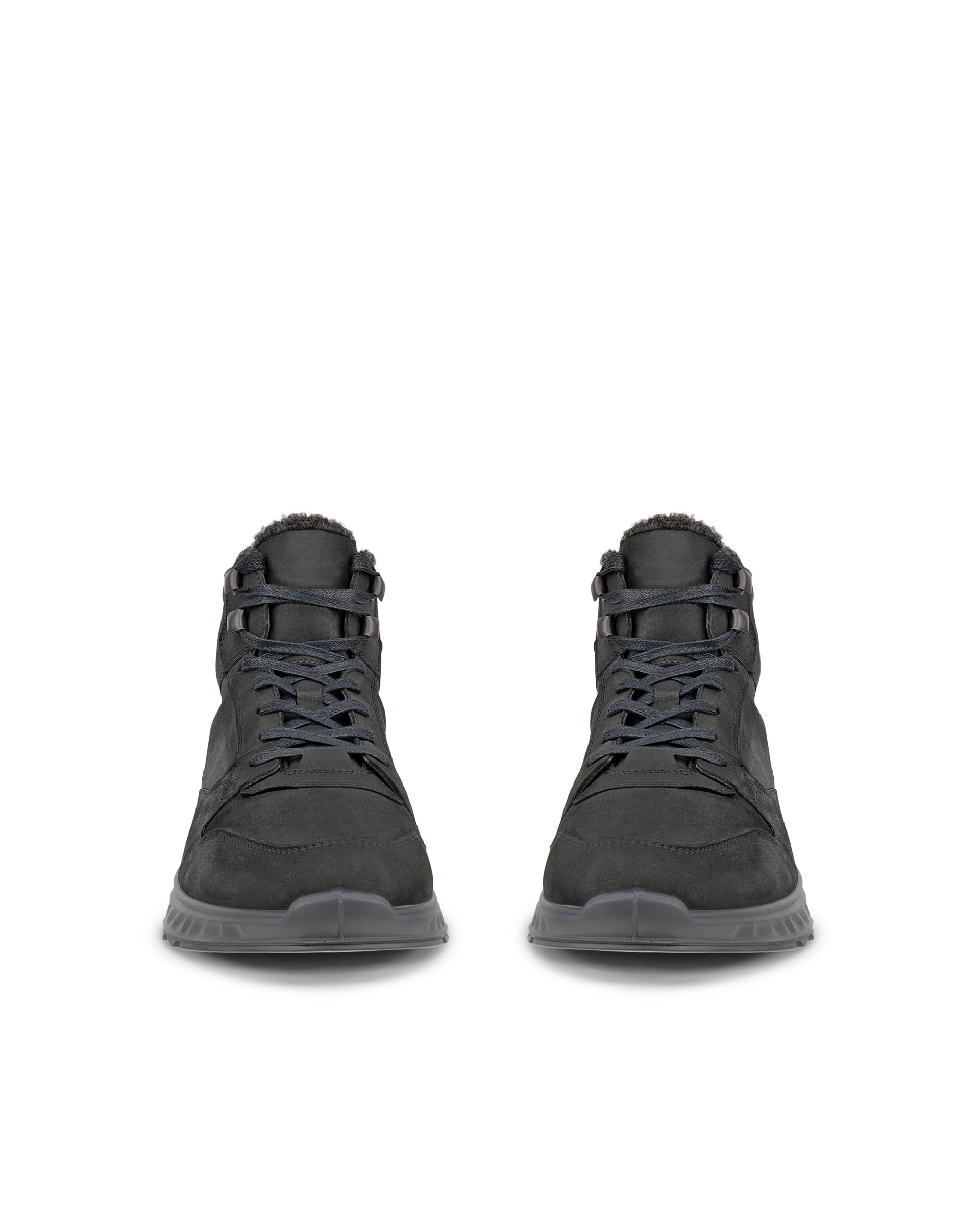 Moški gležnjarji iz nubuka ECCO® EXOSTRIDE - Črna - Front pair
