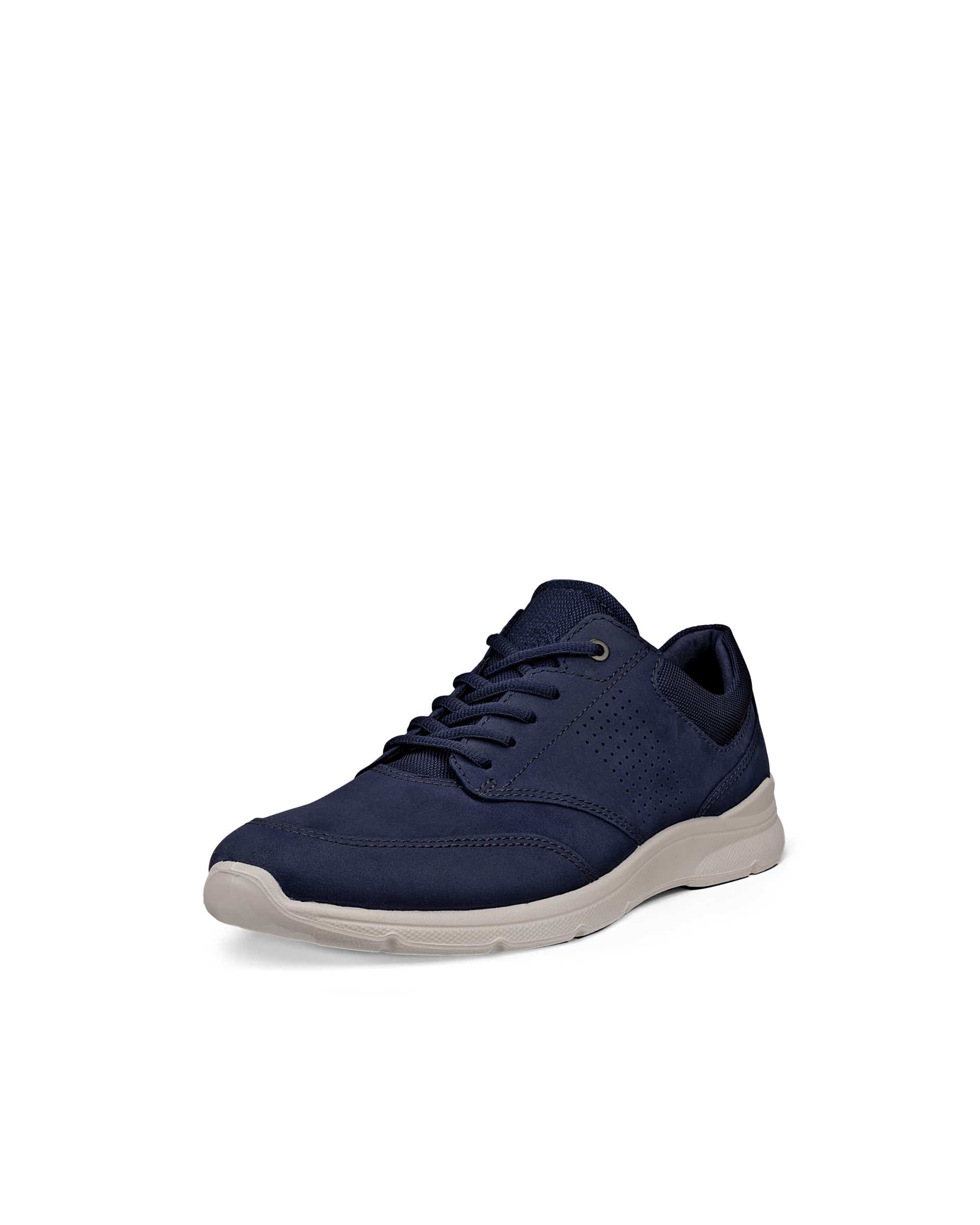 ECCO® Irving chaussures en nubuck pour homme - Bleu - Main