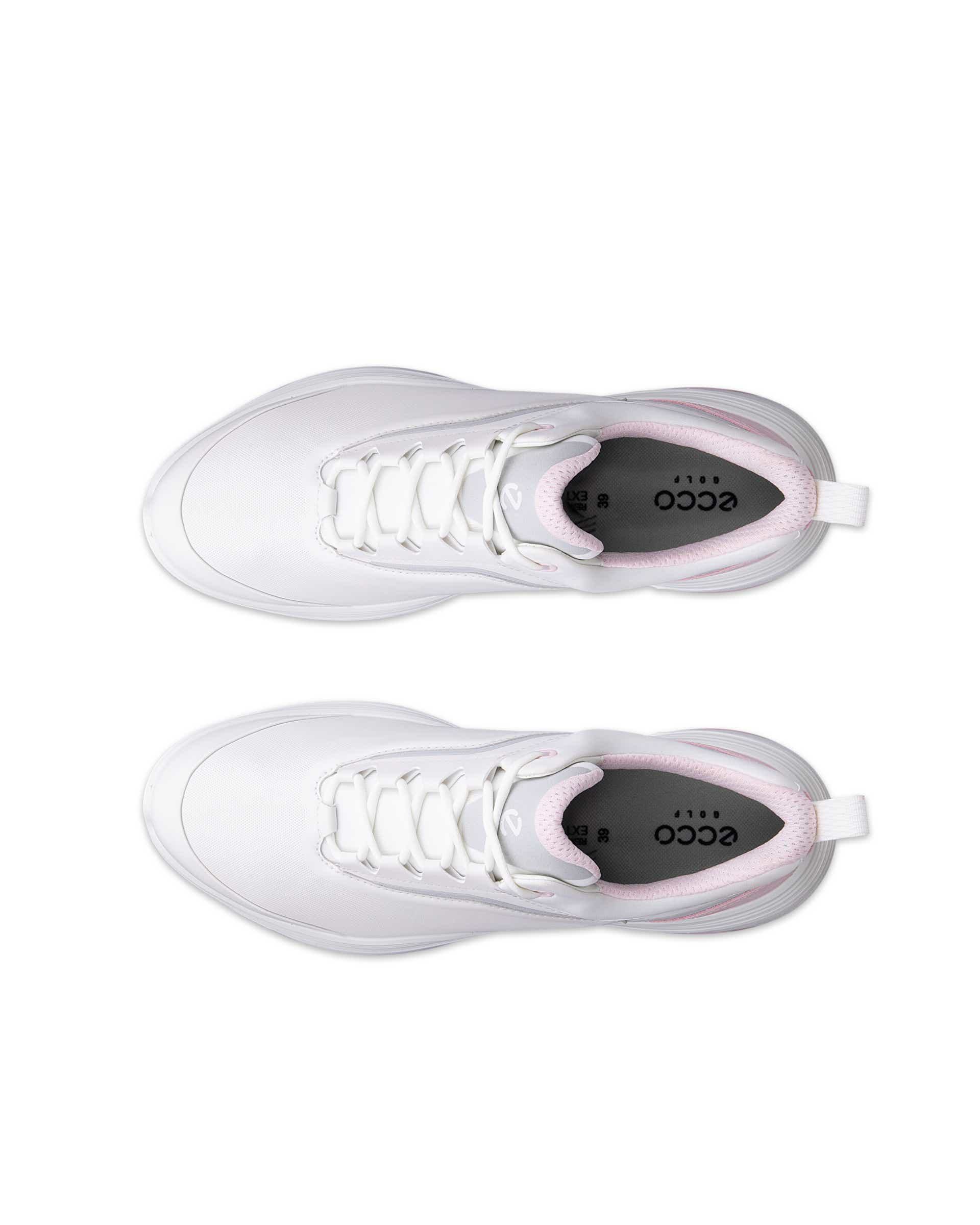 Women's ECCO® Golf LT1 Leather Waterproof Golf Shoe - White - Top left pair