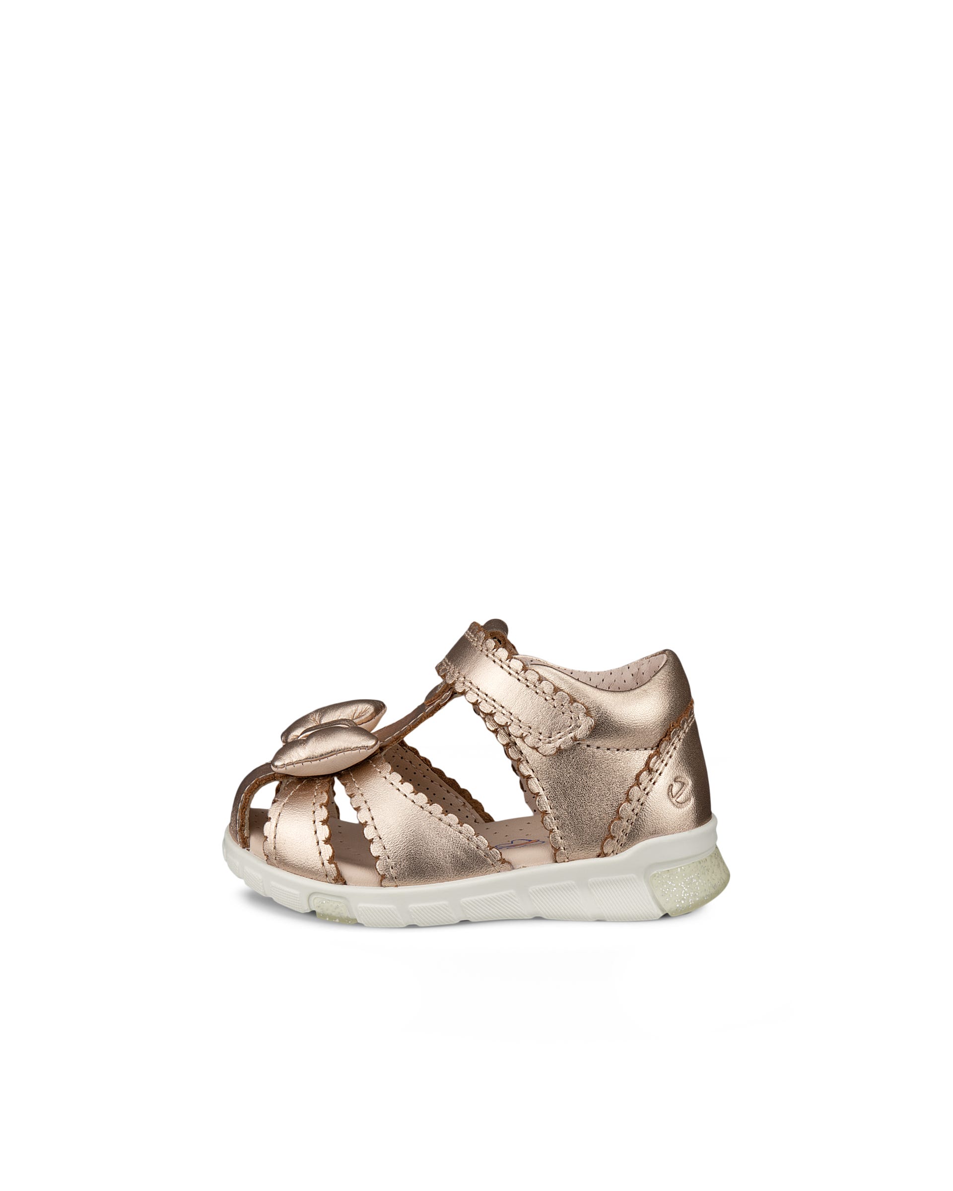 ECCO® MINI STRIDE SANDAL sailor sandaler i læder til børn - Guld - Outside