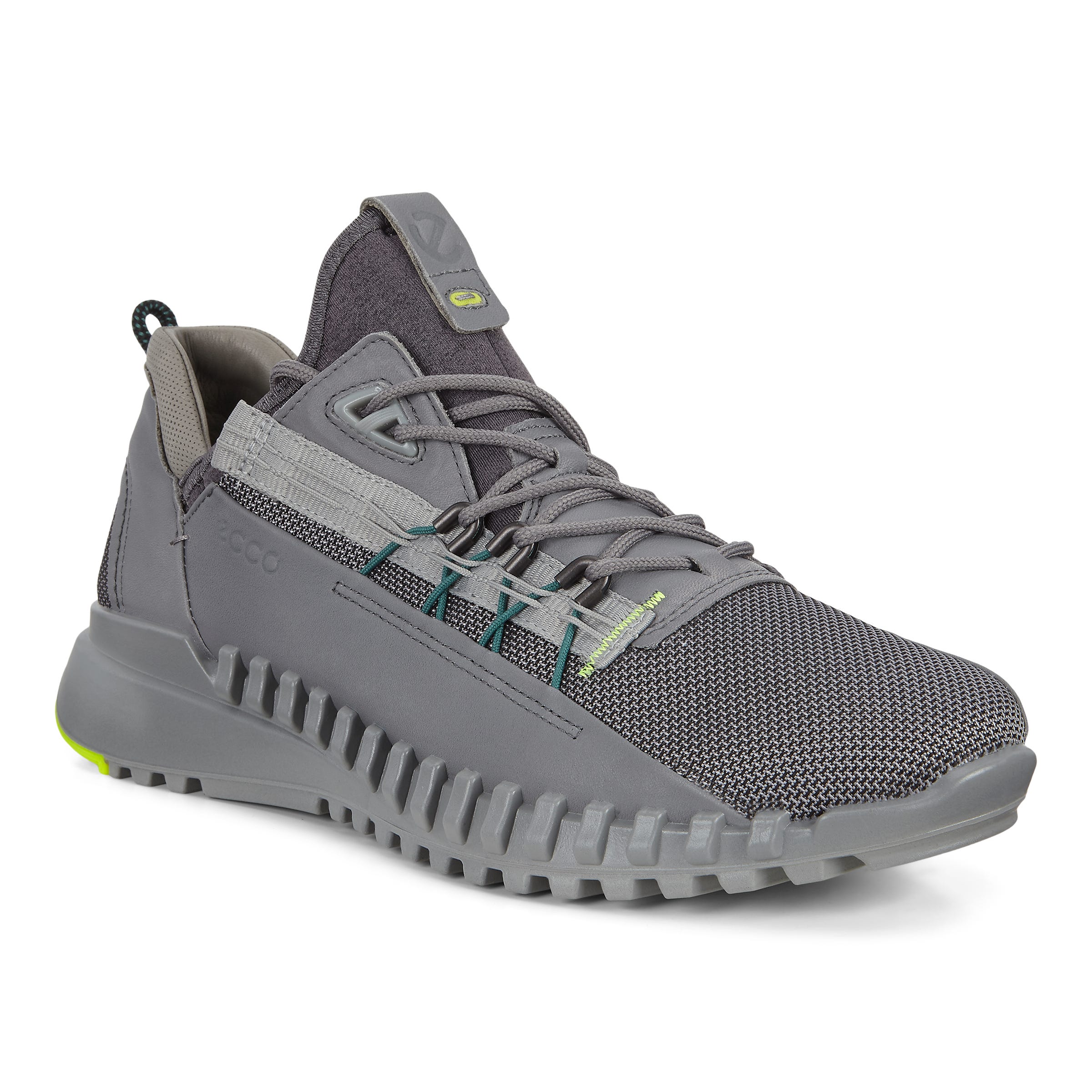 Men's ECCO® Zipflex Textile Sneaker - Grey - Main