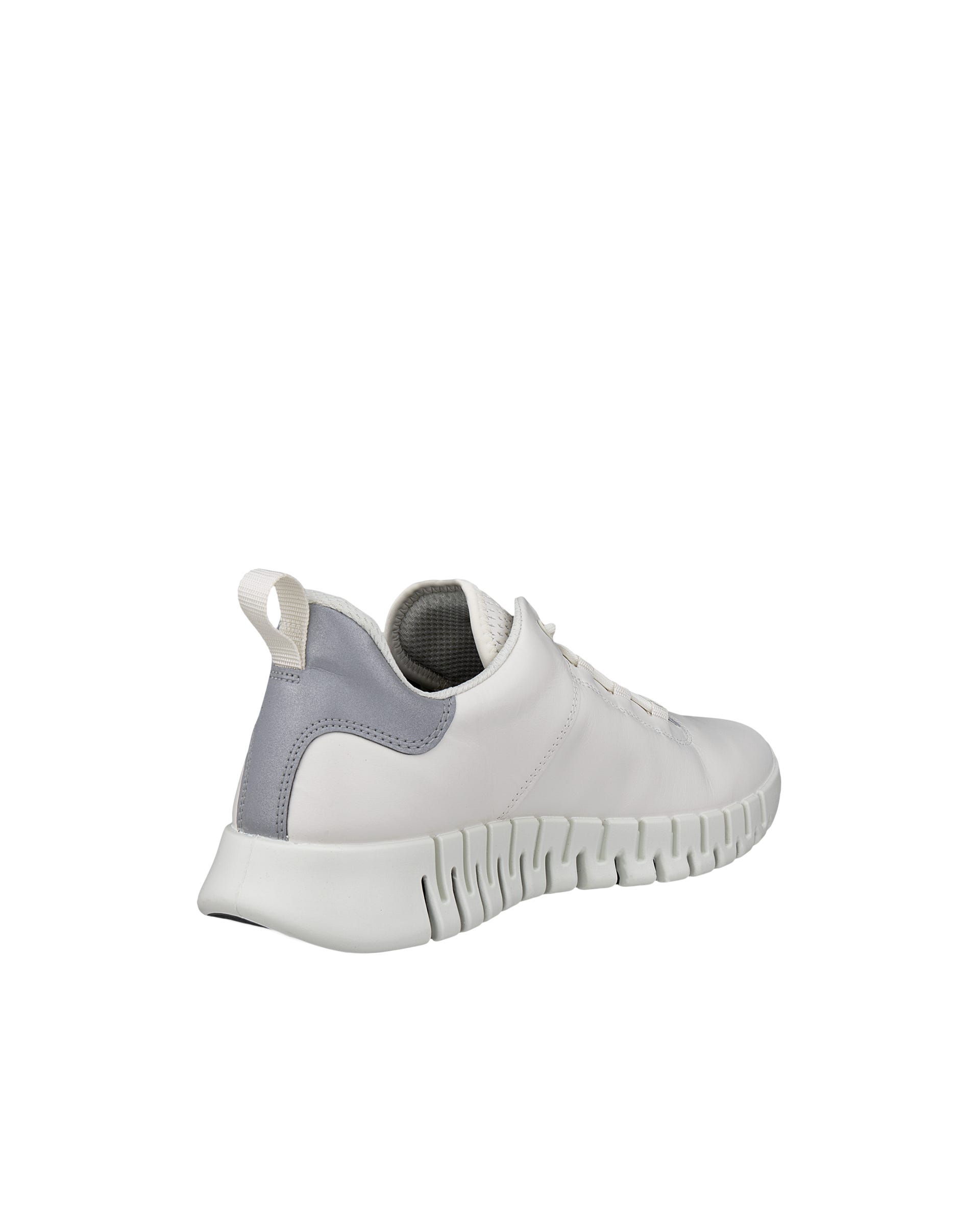Men's ECCO® Gruuv Leather Sneaker - White - Back