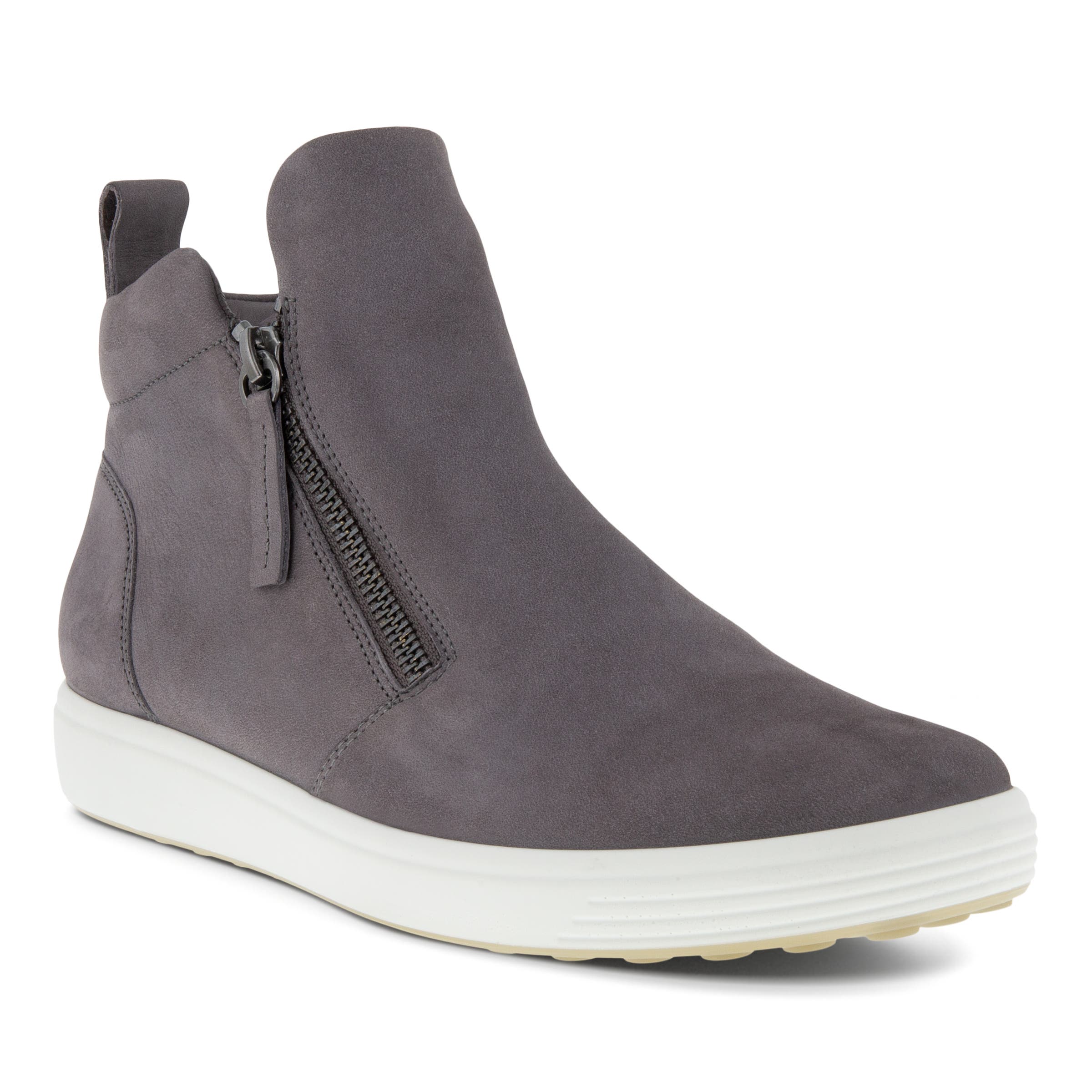 Women's ECCO® Soft 7 Nubuck Ankle Boot - Grey - Main
