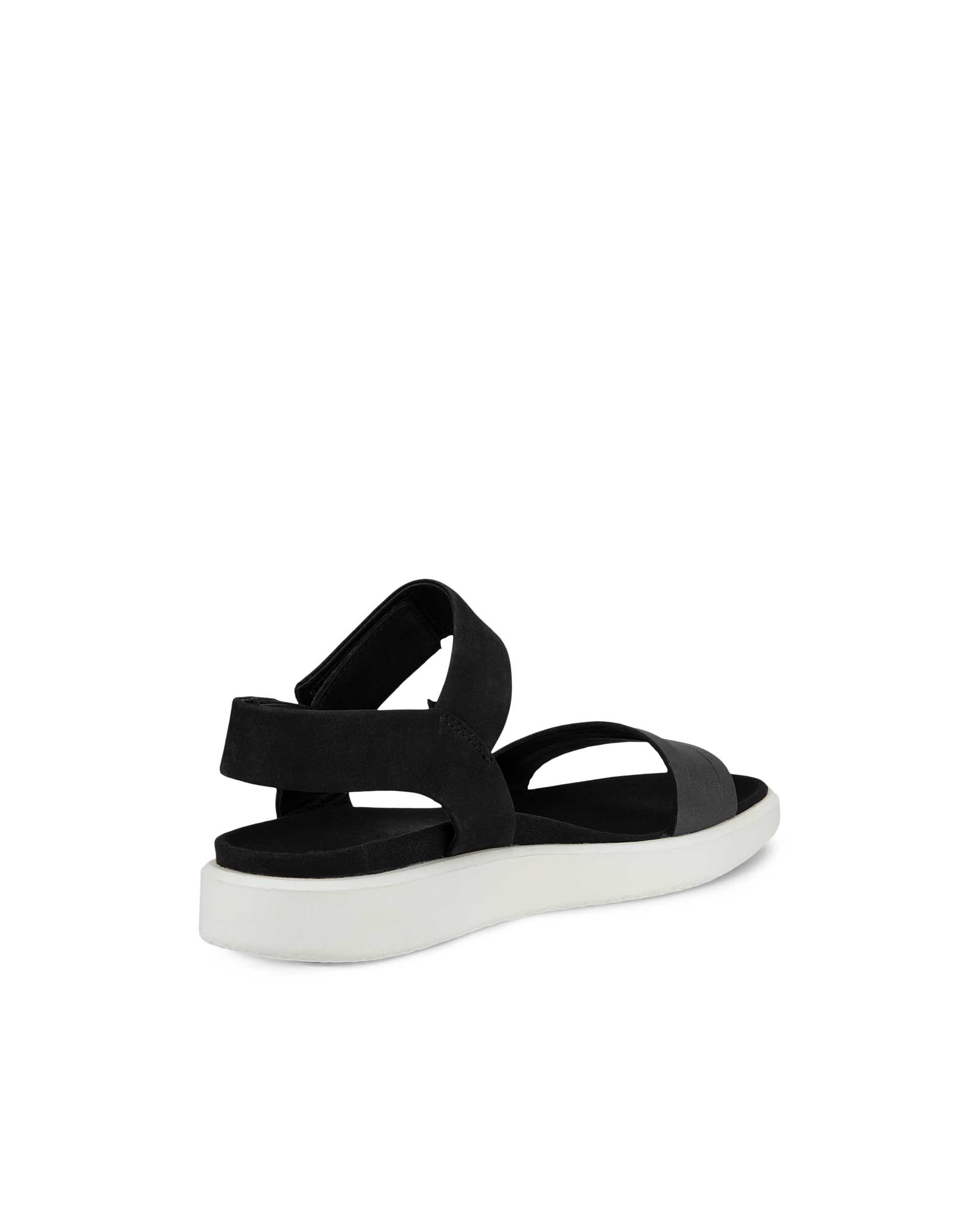 Dámské nubukové ploché sandály ECCO® Flowt - Černá - Back