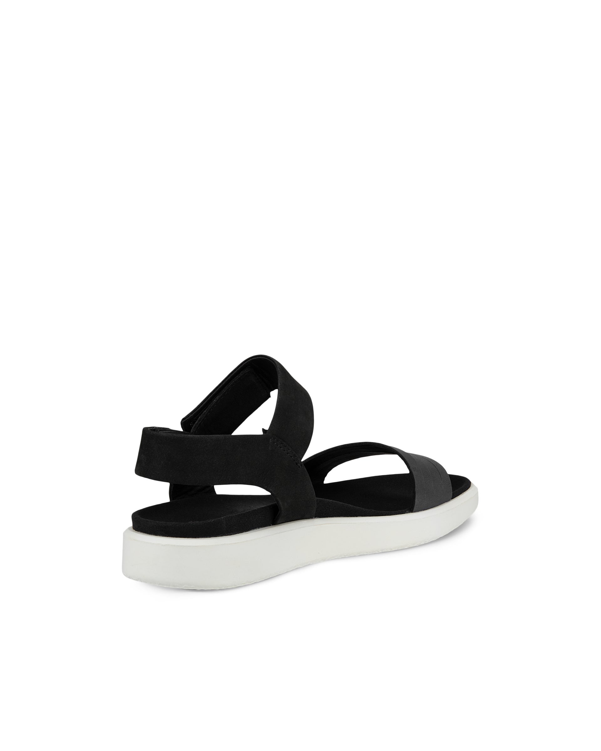 ECCO Flowt Flat Sandal ウィメンズ レザーフラットサンダル - ブラック - Back