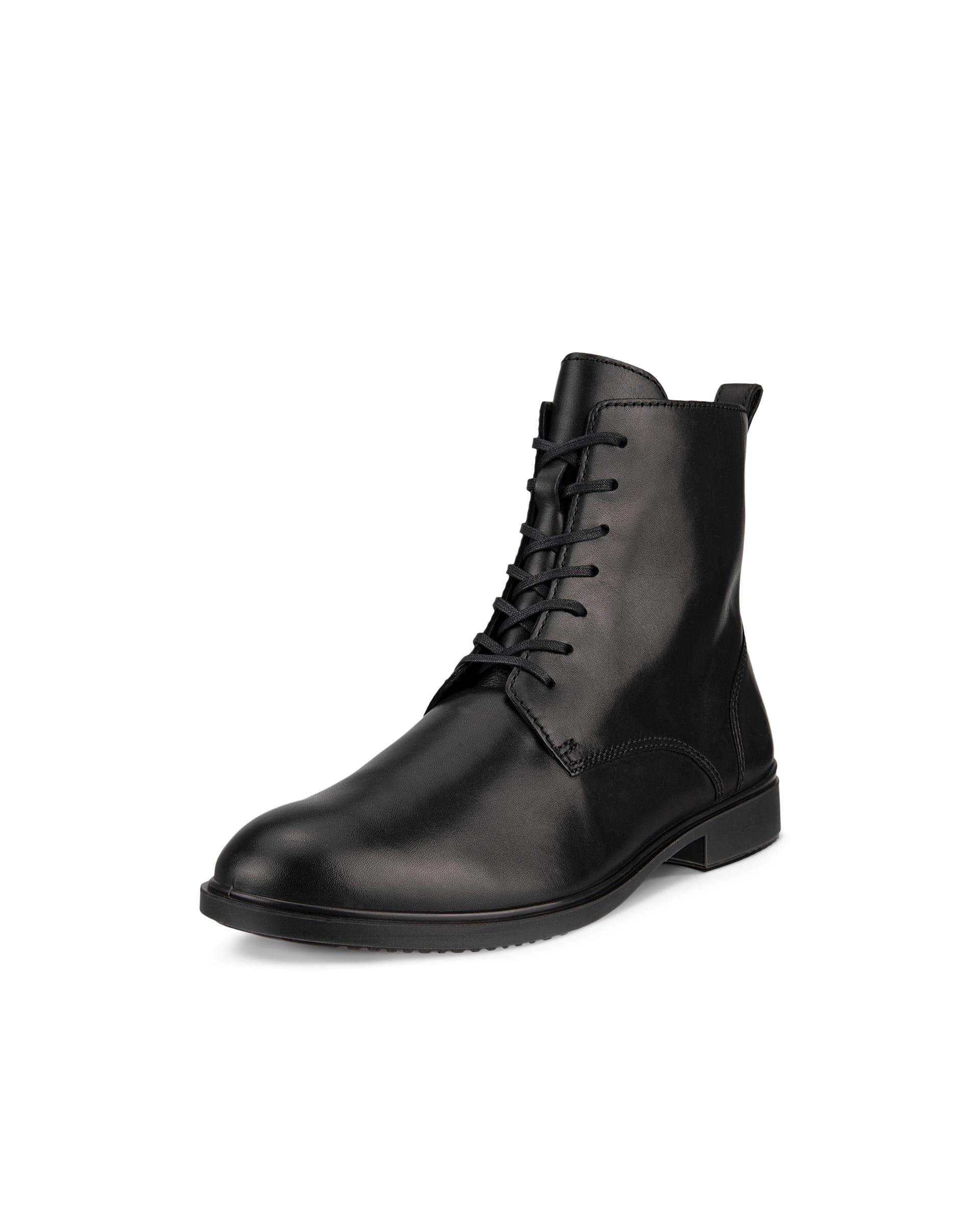 ECCO Dress Classic 15 ウィメンズ レザーレースアップブーツ - ブラック - Main