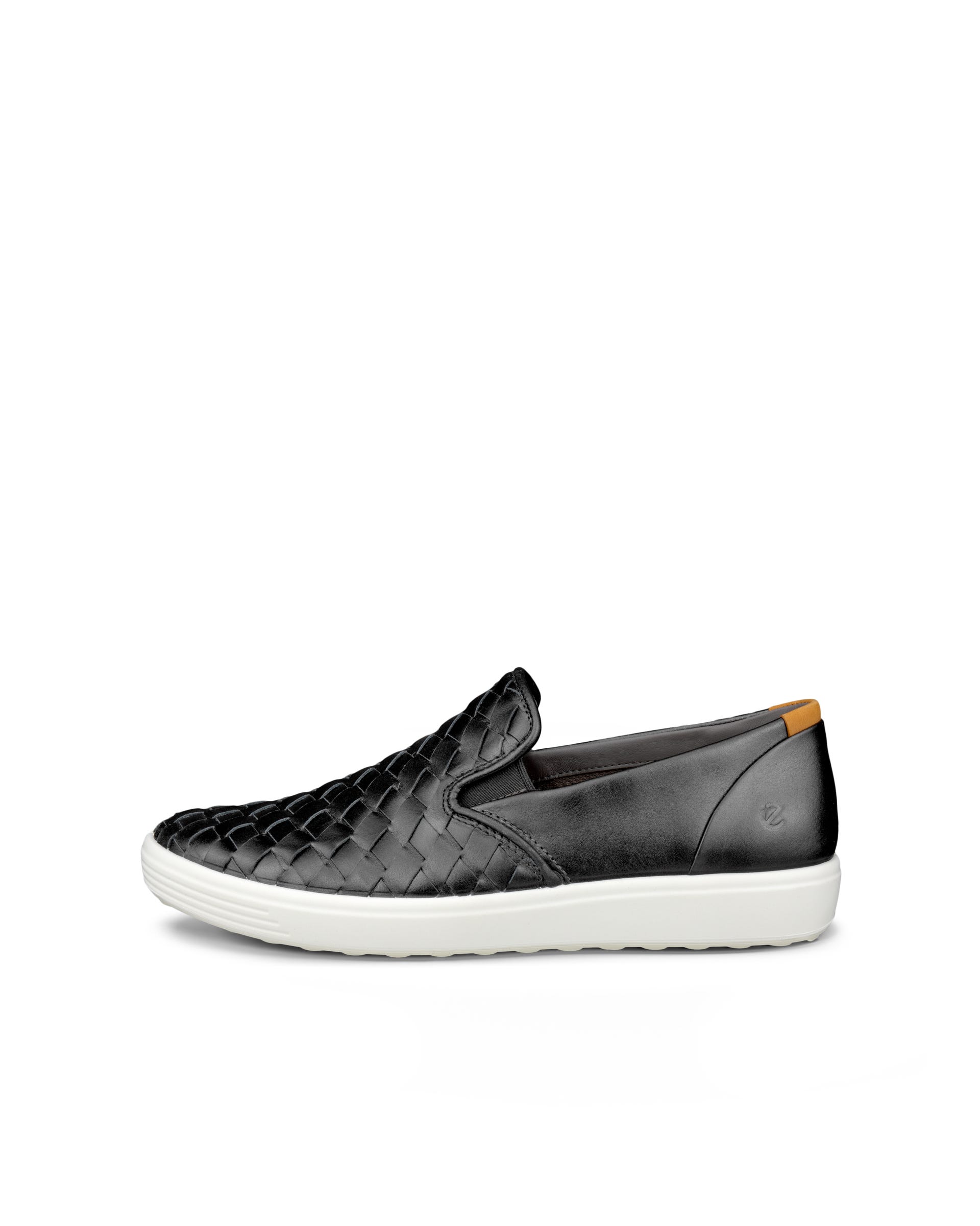 Women's ECCO® Soft 7 Woven Leather Slip-On - Metallics - Outside