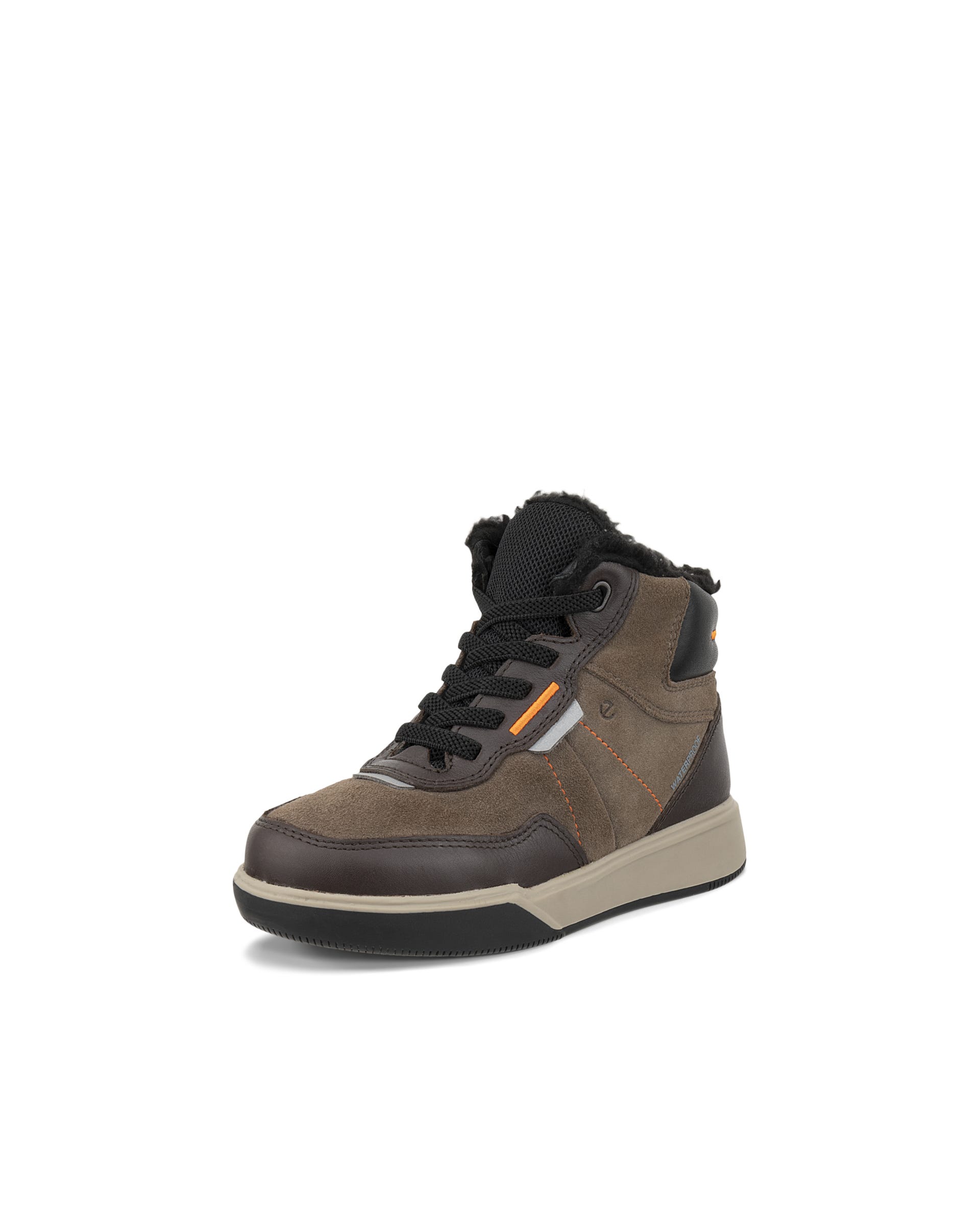 ECCO® STREET COURT K nahast vabaajasaabas lastele - Pruun - Outside