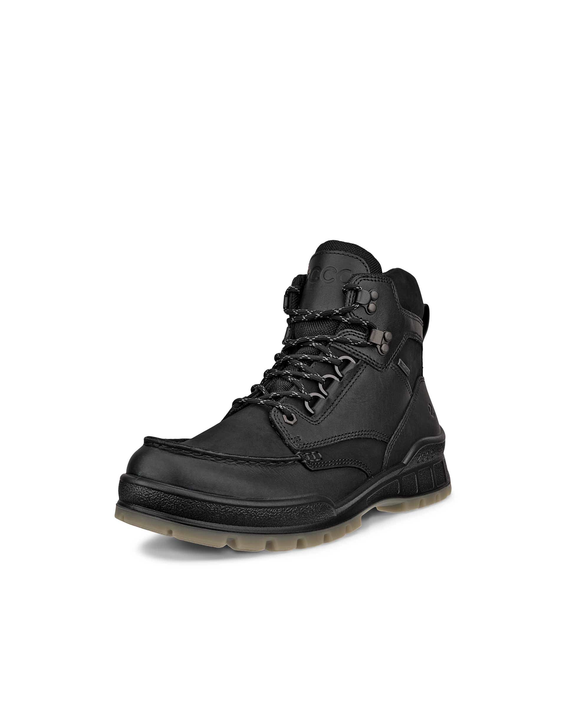Men's ECCO® Track 25 Leather Gore-Tex Mid-Cut Boot - Black - Main