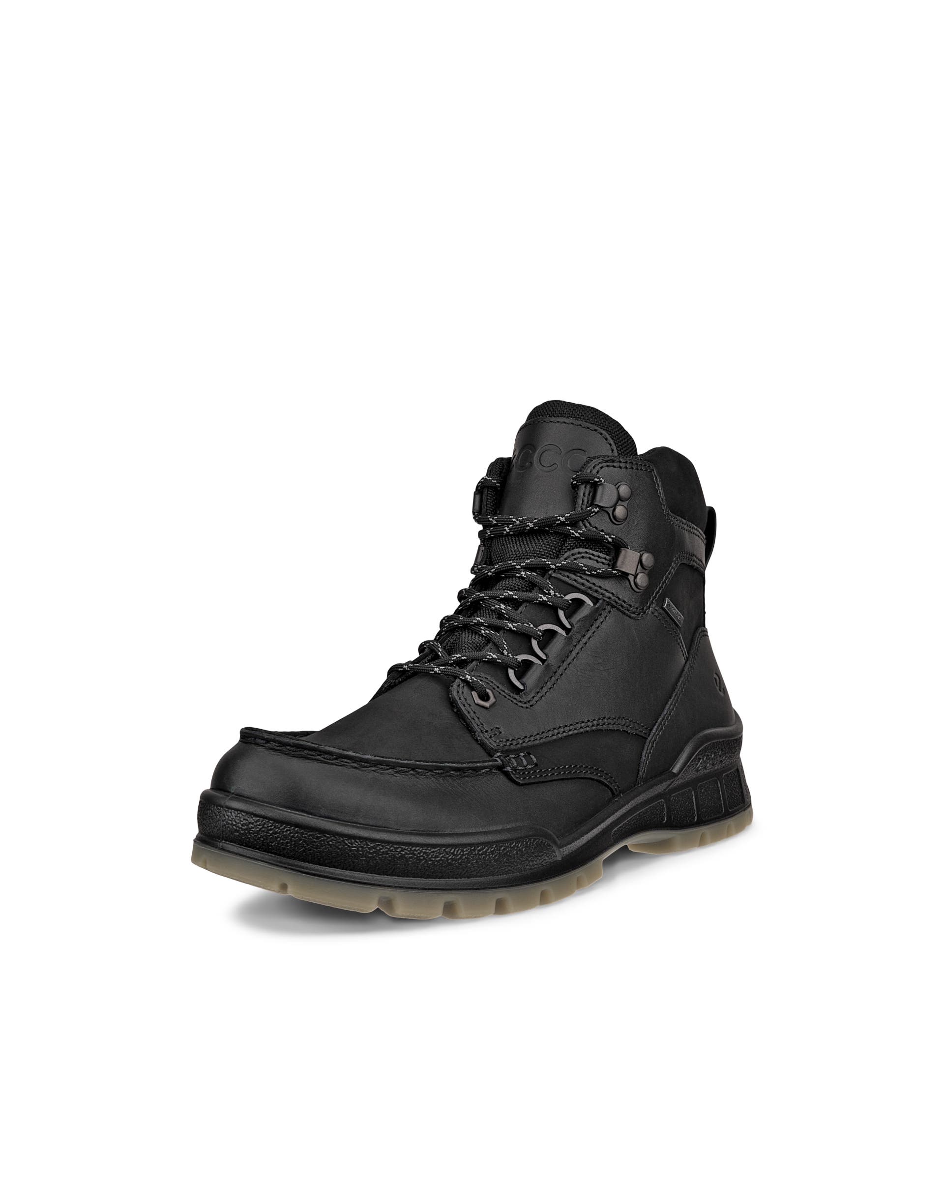 Men's ECCO® Track 25 Leather Gore-Tex Mid-Cut Boot - Black - Main