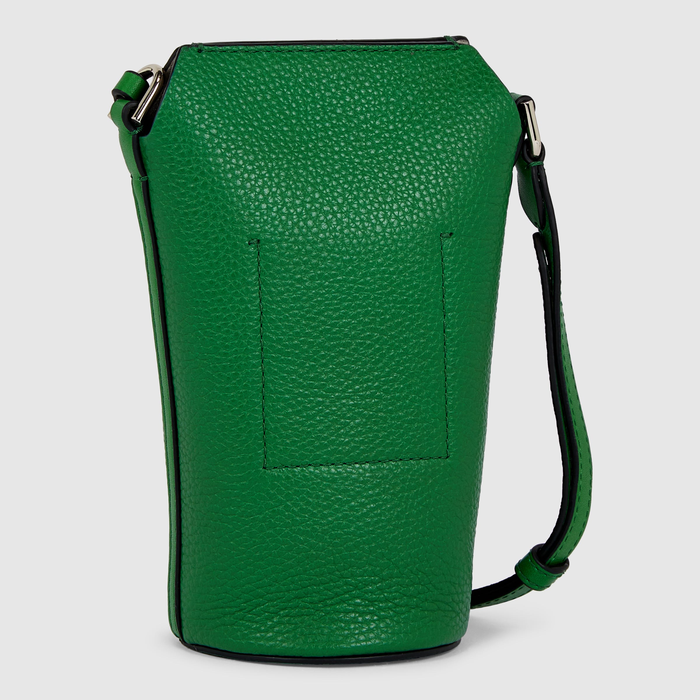 ECCO® Textureblock Pot Leather Crossbody Bag - Green - Back