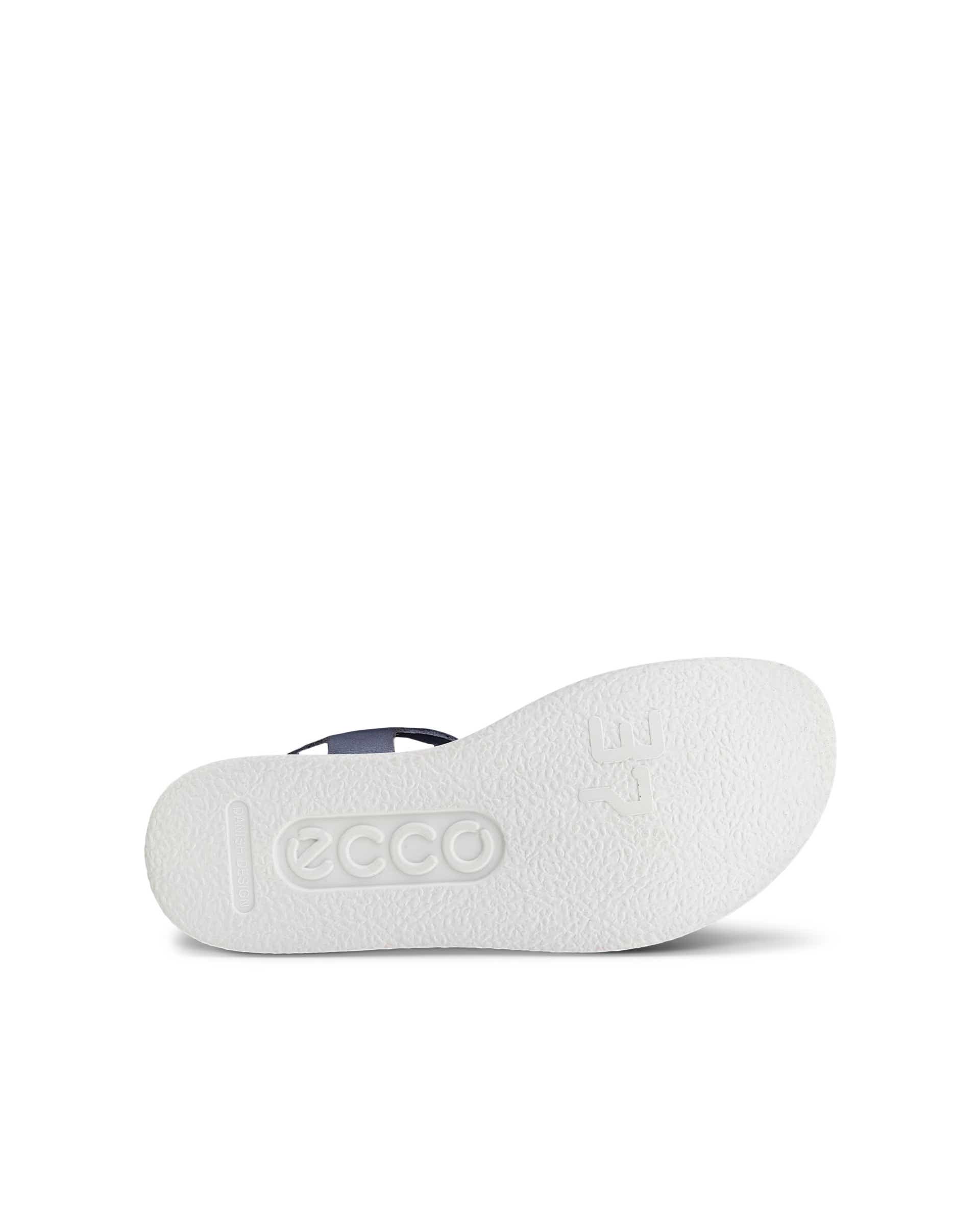 Women's ECCO® Flowt Nubuck Flat Sandal - Blue - Sole