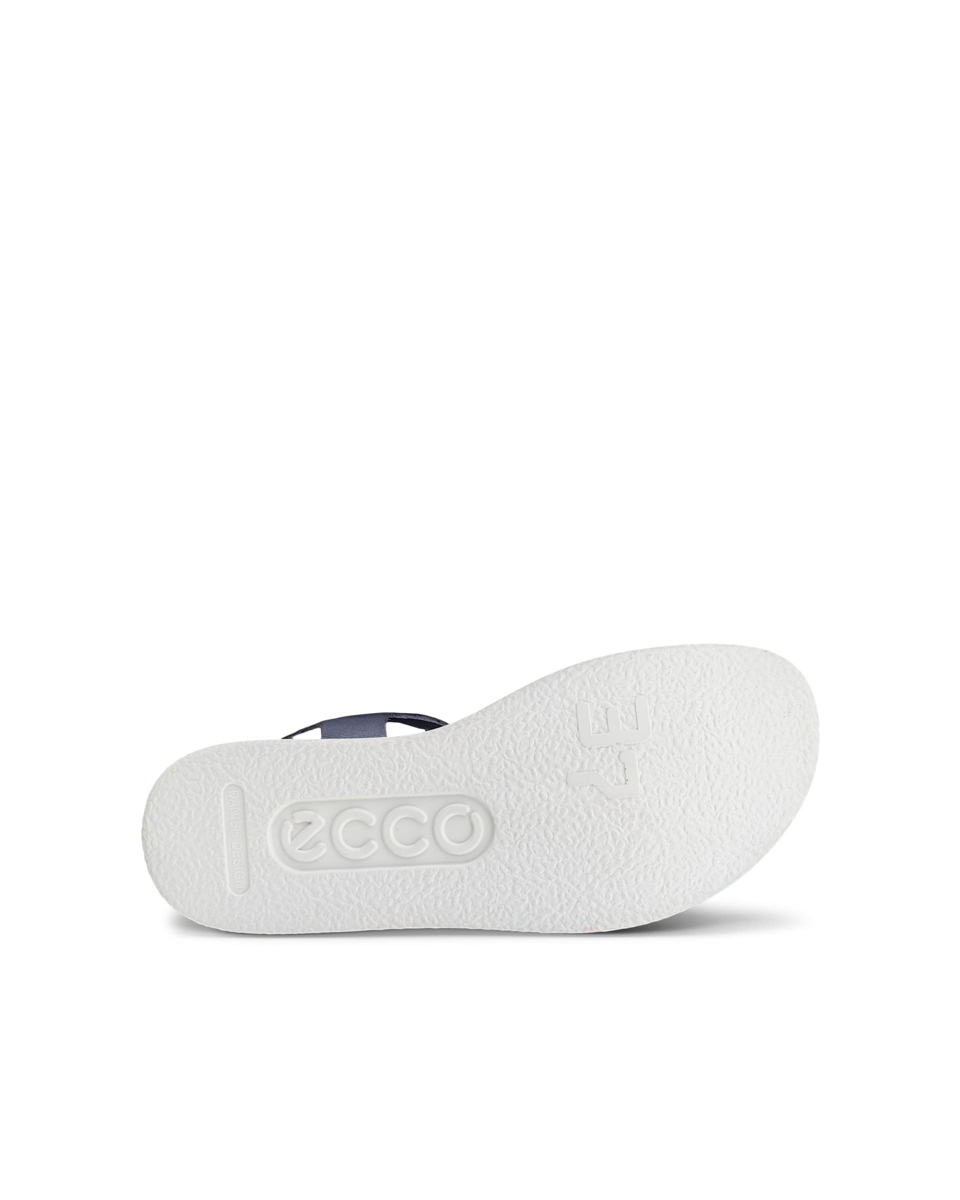Women's ECCO® Flowt Nubuck Flat Sandal - Blue - Sole