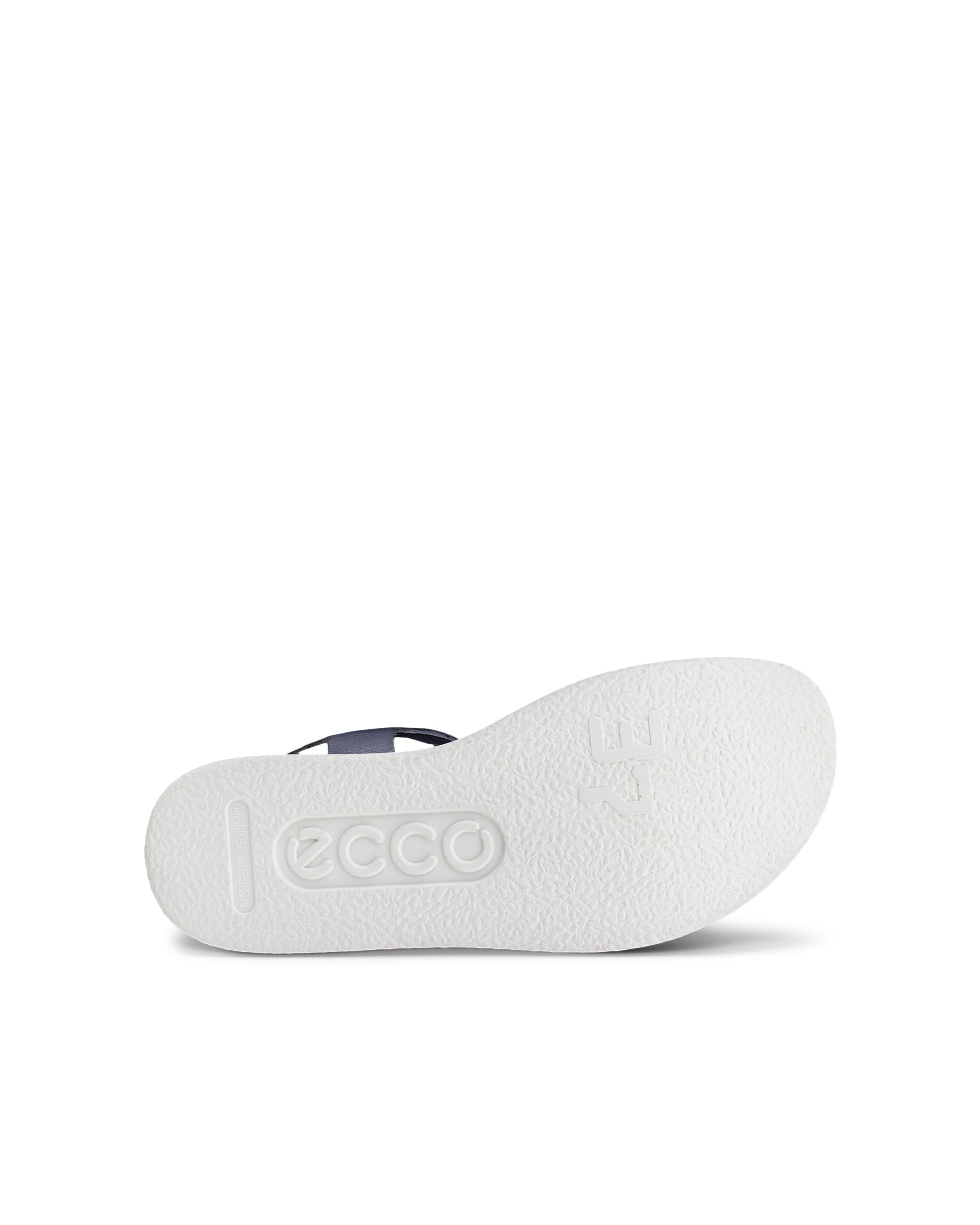 Women's ECCO® Flowt Nubuck Flat Sandal - Blue - Sole