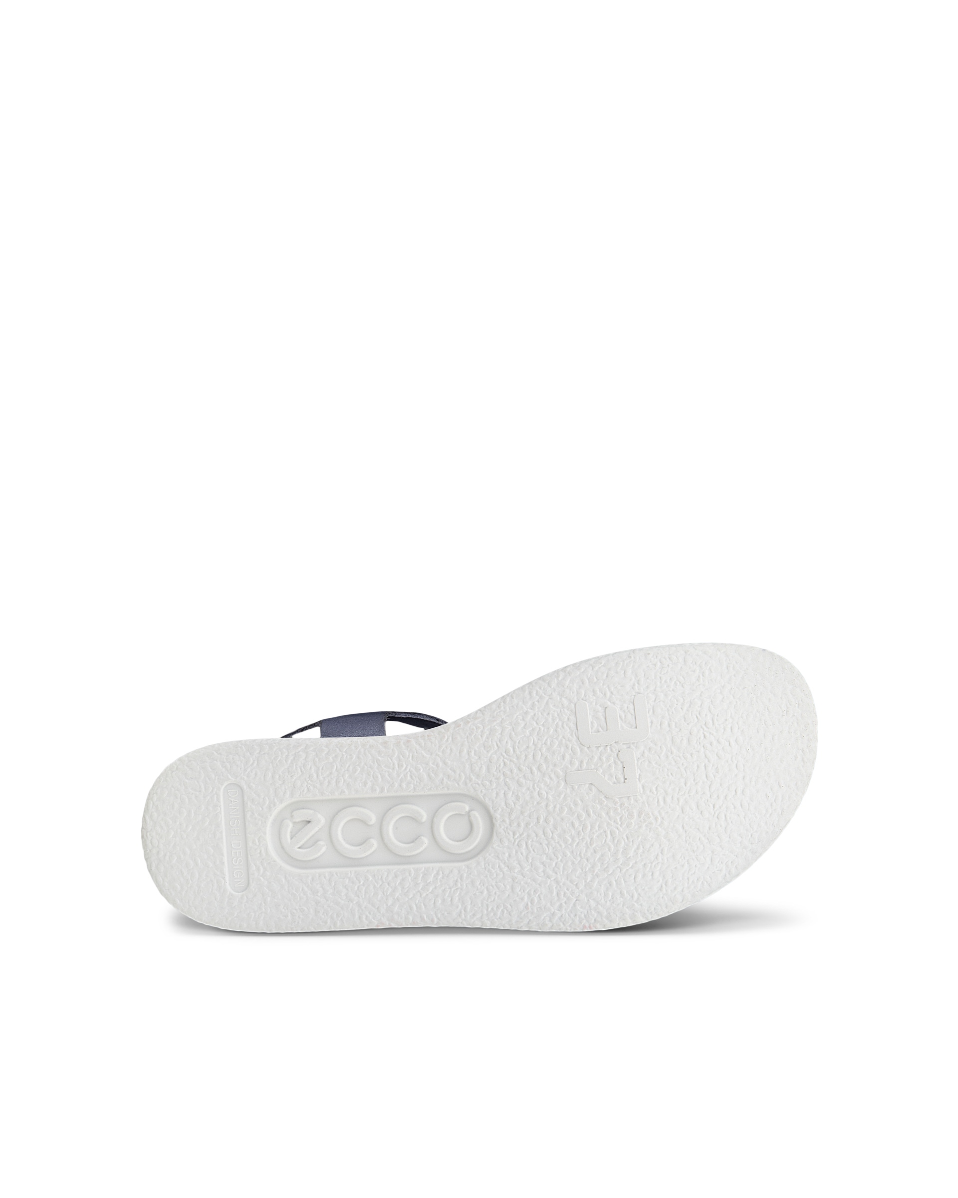 Women's ECCO® Flowt Nubuck Flat Sandal - Blue - Sole