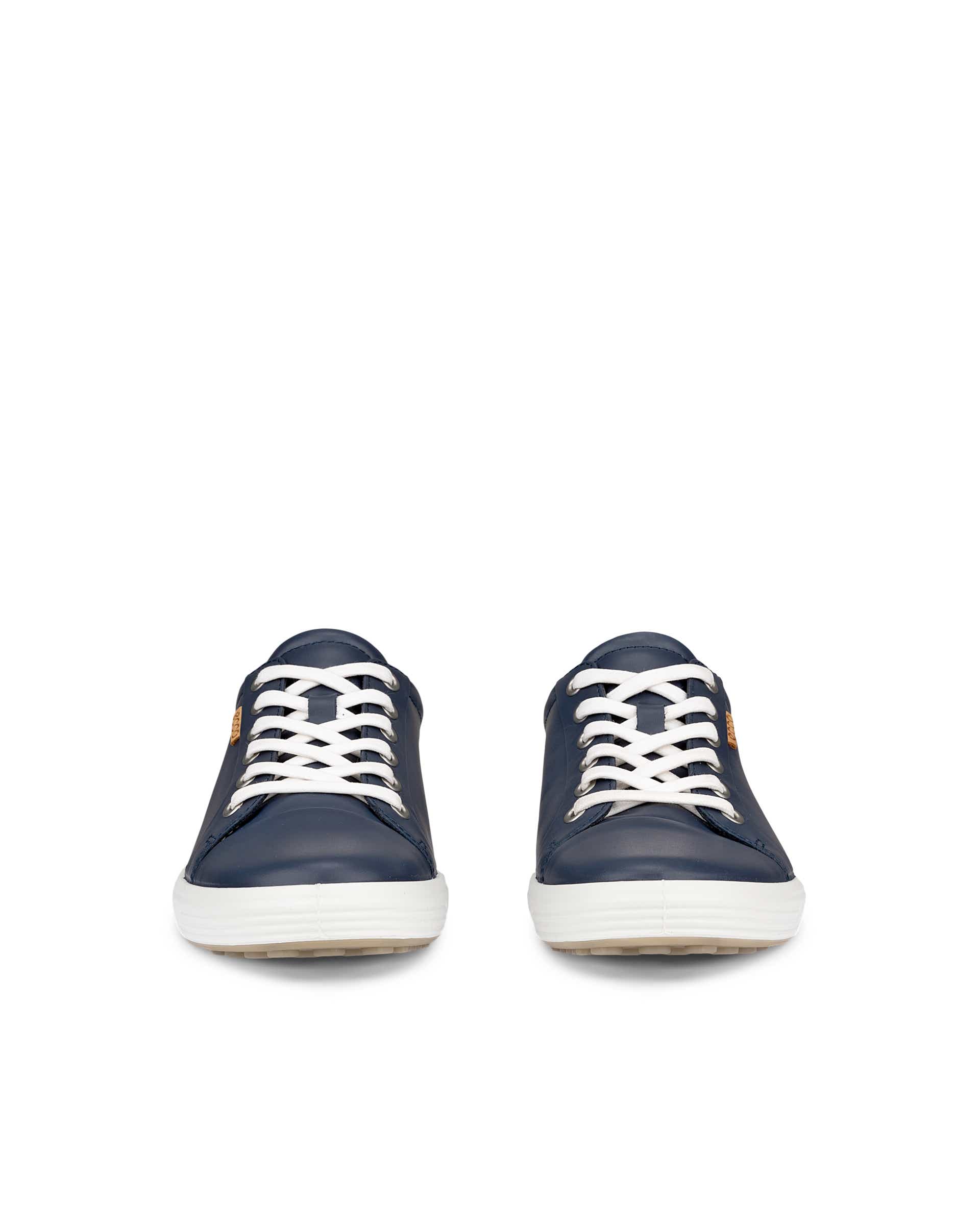 ECCO® Soft 7 baskets en cuir pour femme - Bleu - Front pair