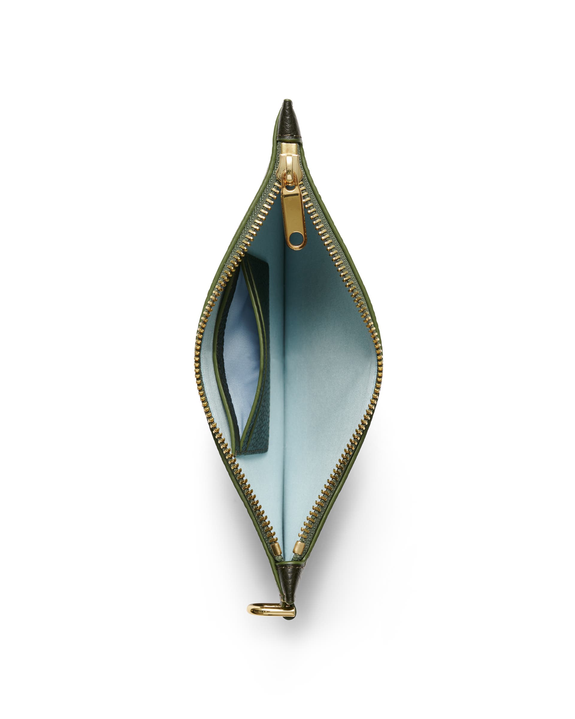 ECCO Wristlet Pebbled レザークラッチバッグ - グリーン - Birdeye