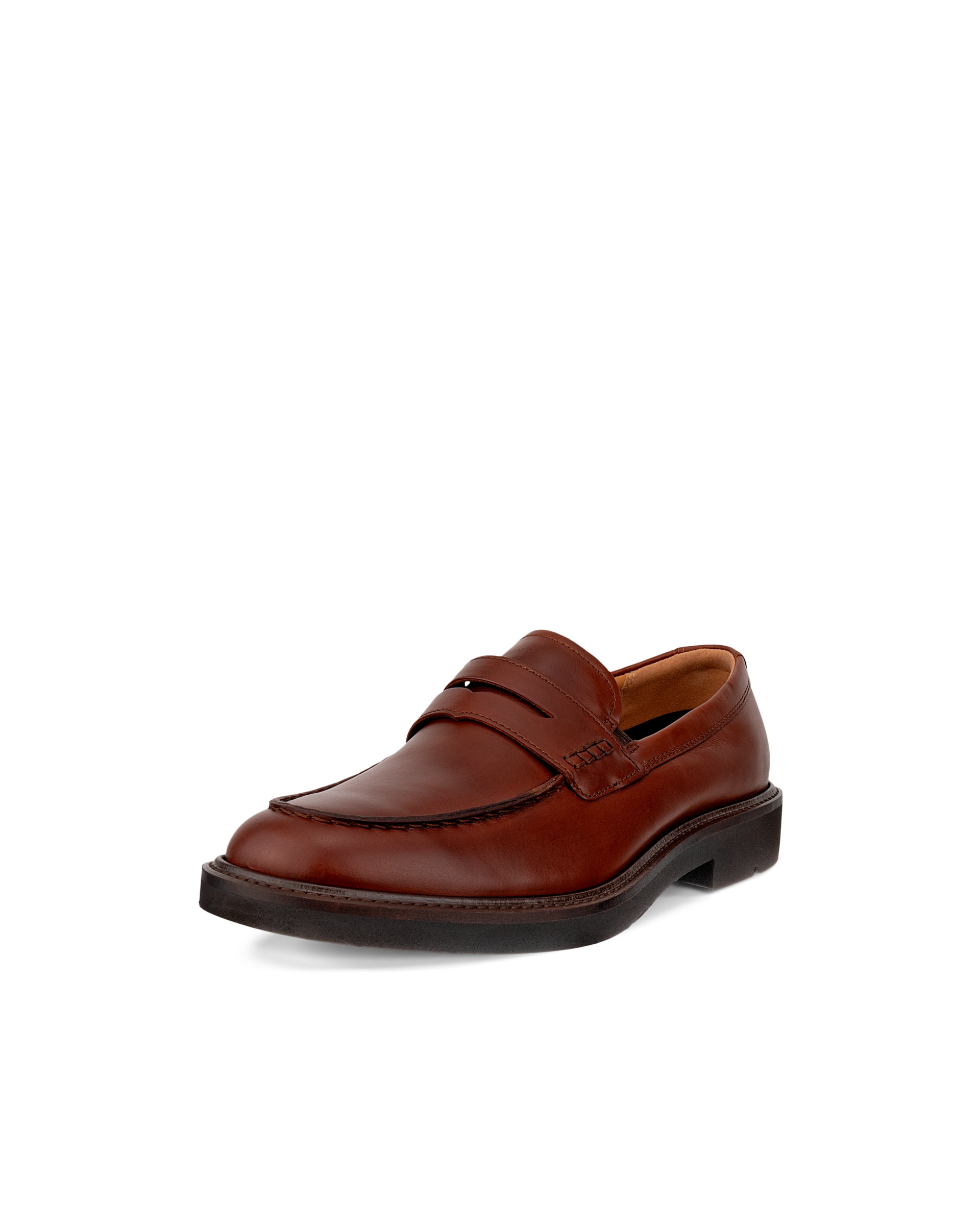 Men's ECCO® Metropole London Leather Moc-Toe Shoe - Brown - Main