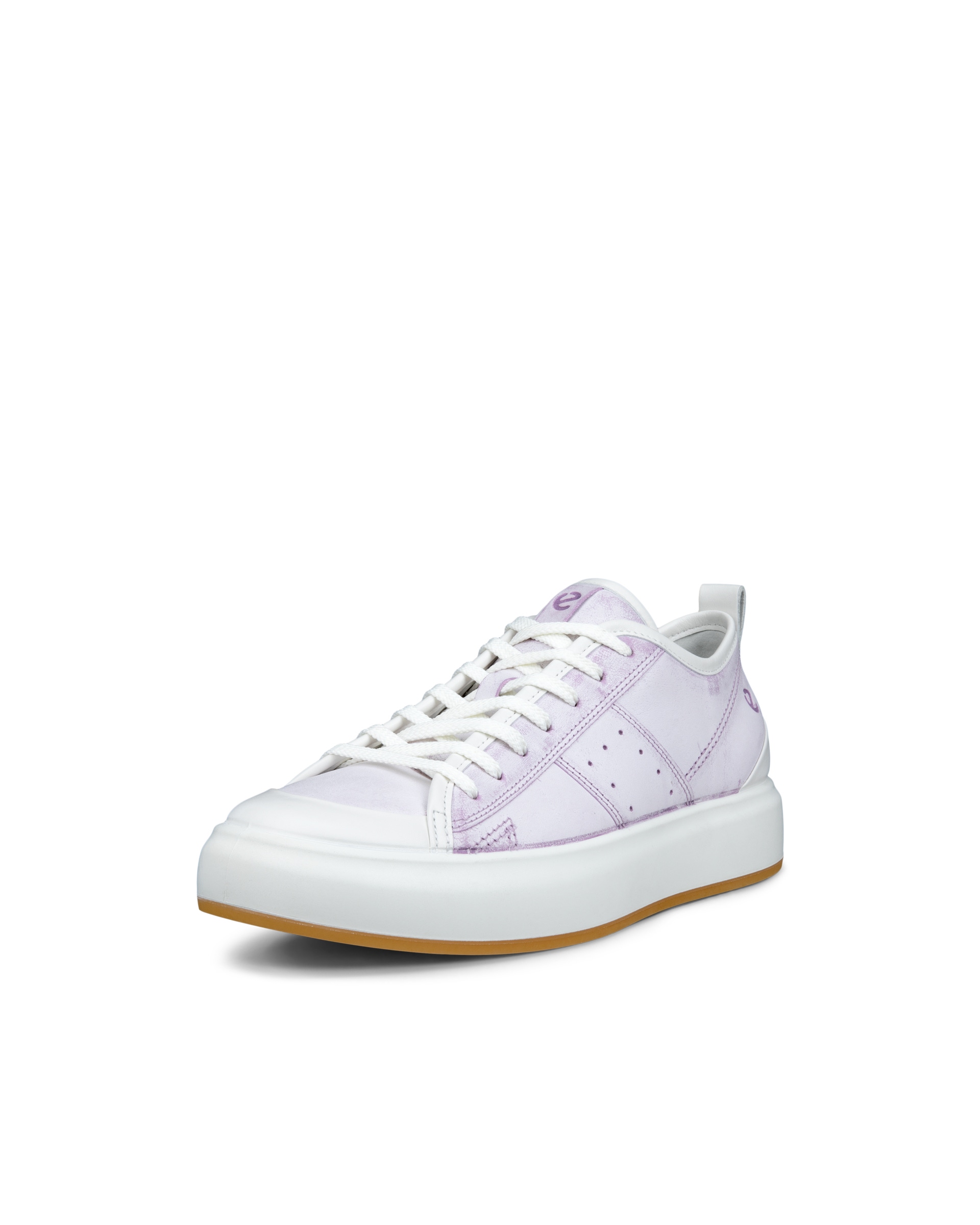 ECCO® Street Ace Dames leren sneaker - Paars - Main