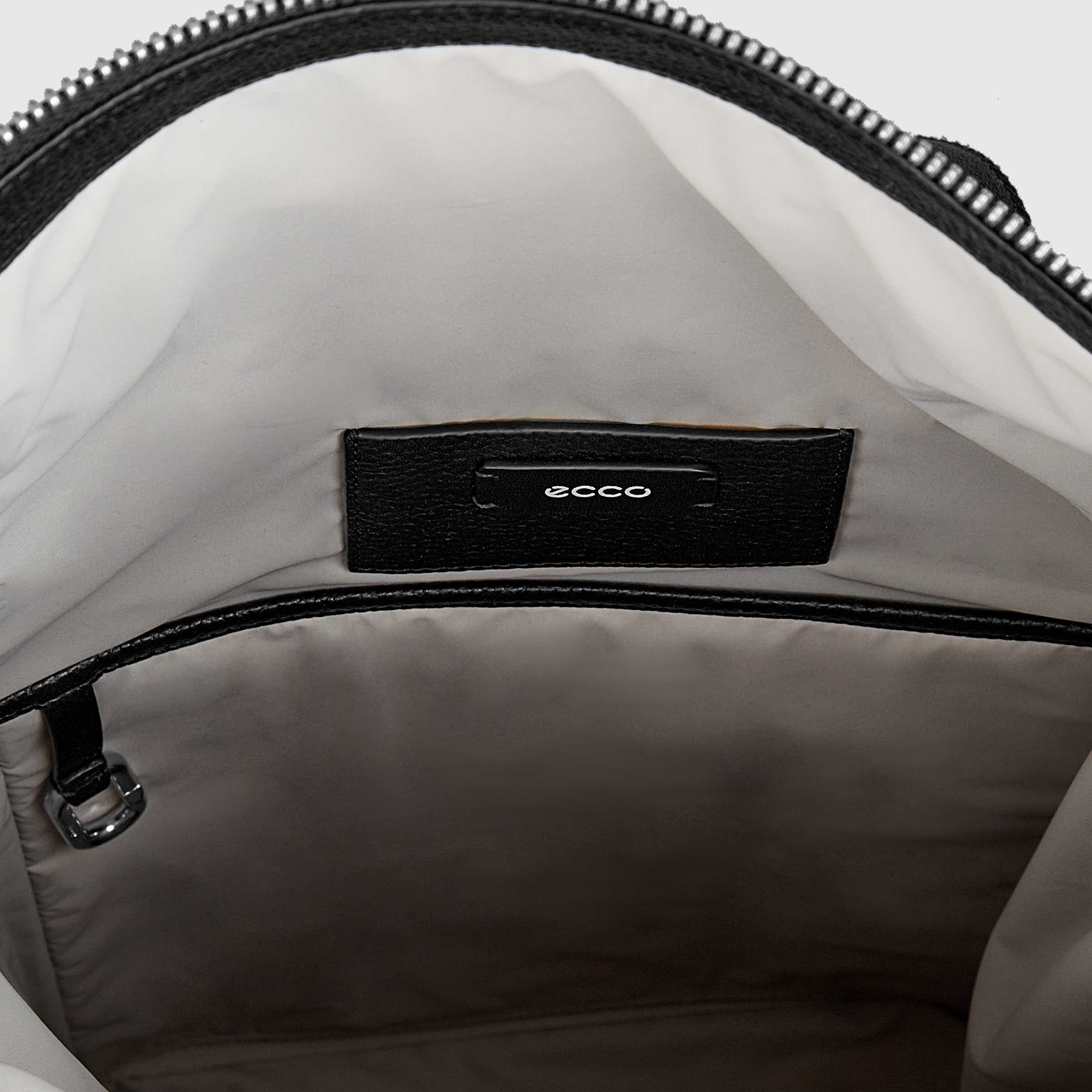 ECCO Textureblock Trapeze Pack レザーバックパック - ブラック - Inside