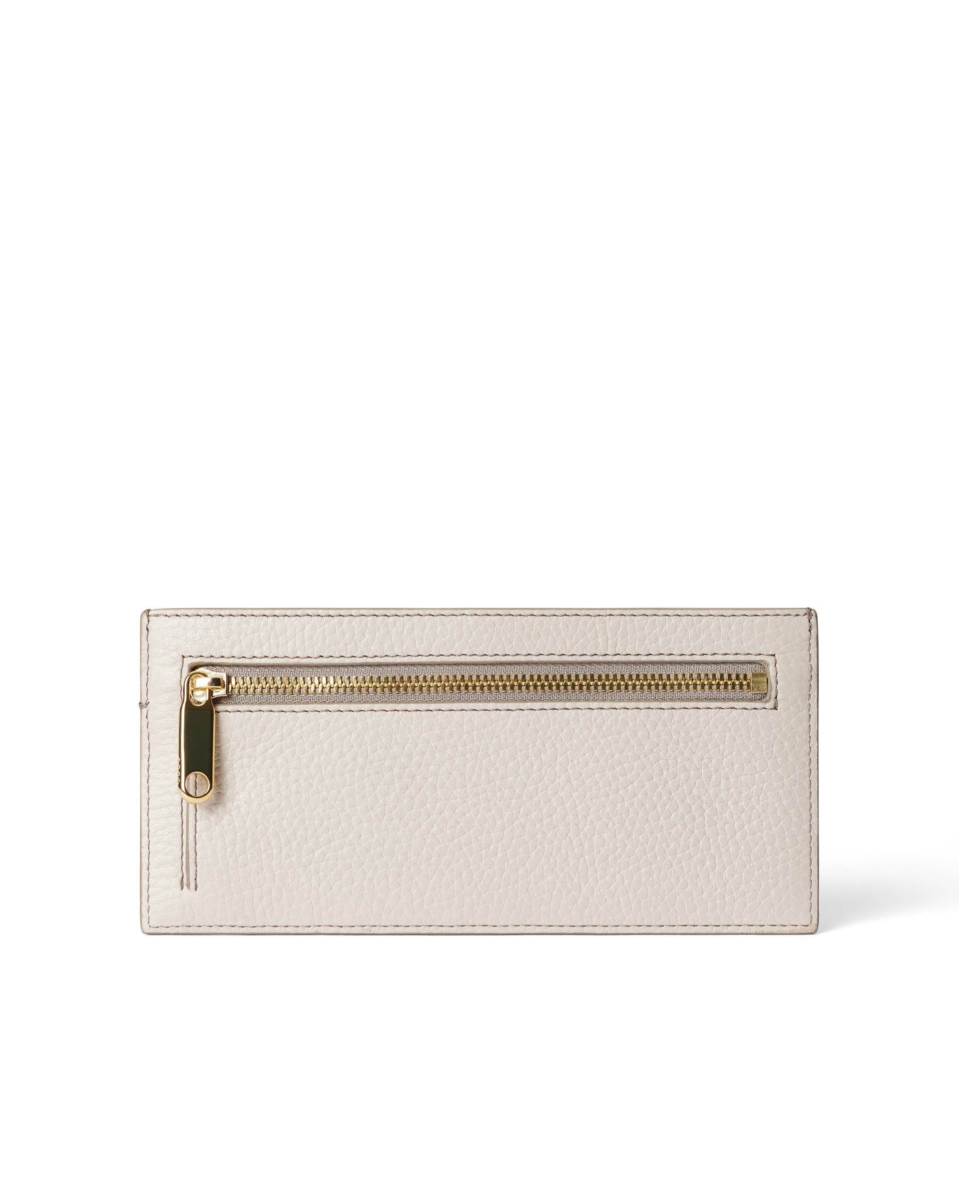 ECCO® Wallet Pebbled Small Leather Wallet - Beige - Back