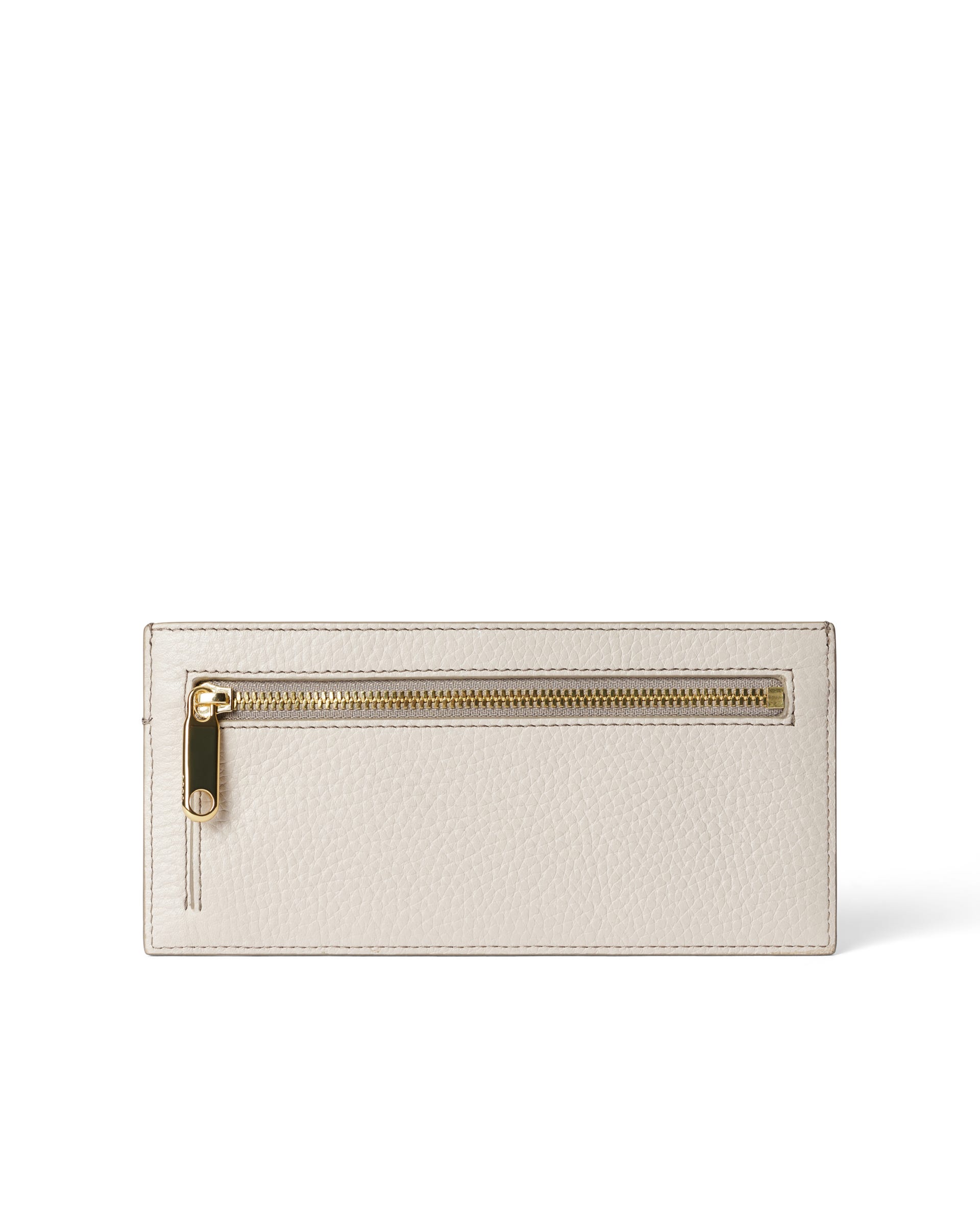 ECCO® Wallet Pebbled Small Leather Wallet - Beige - Back