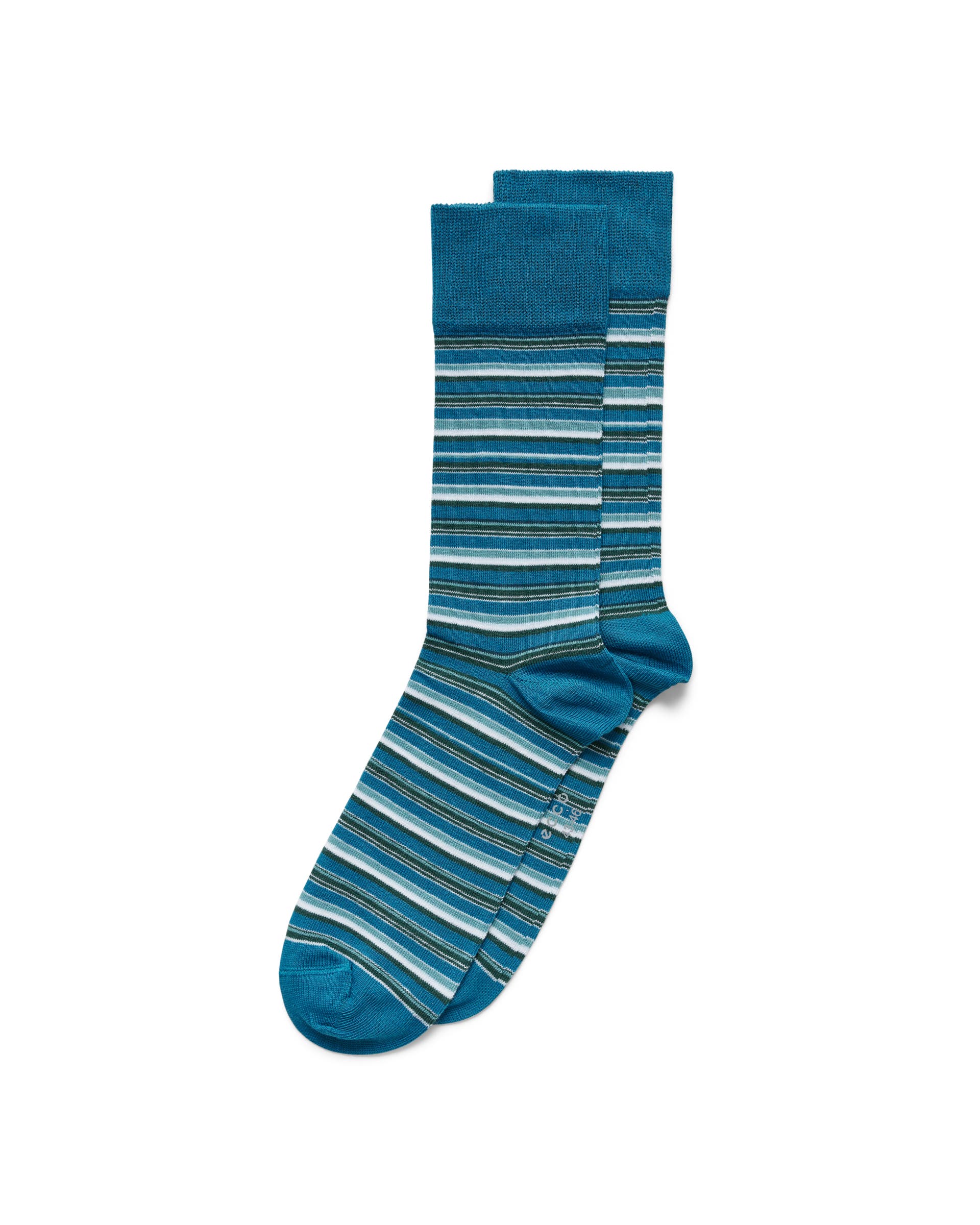 Men's ECCO® Classic Striped Mid-Cut Socks - Blue - Main