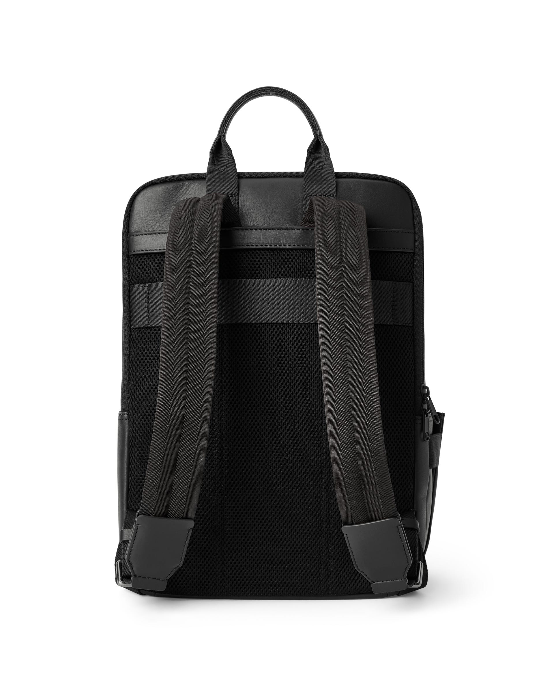 ECCO® LOAD BACKPACK Herren Quadratischer Rucksack aus Leder - Schwarz - Main