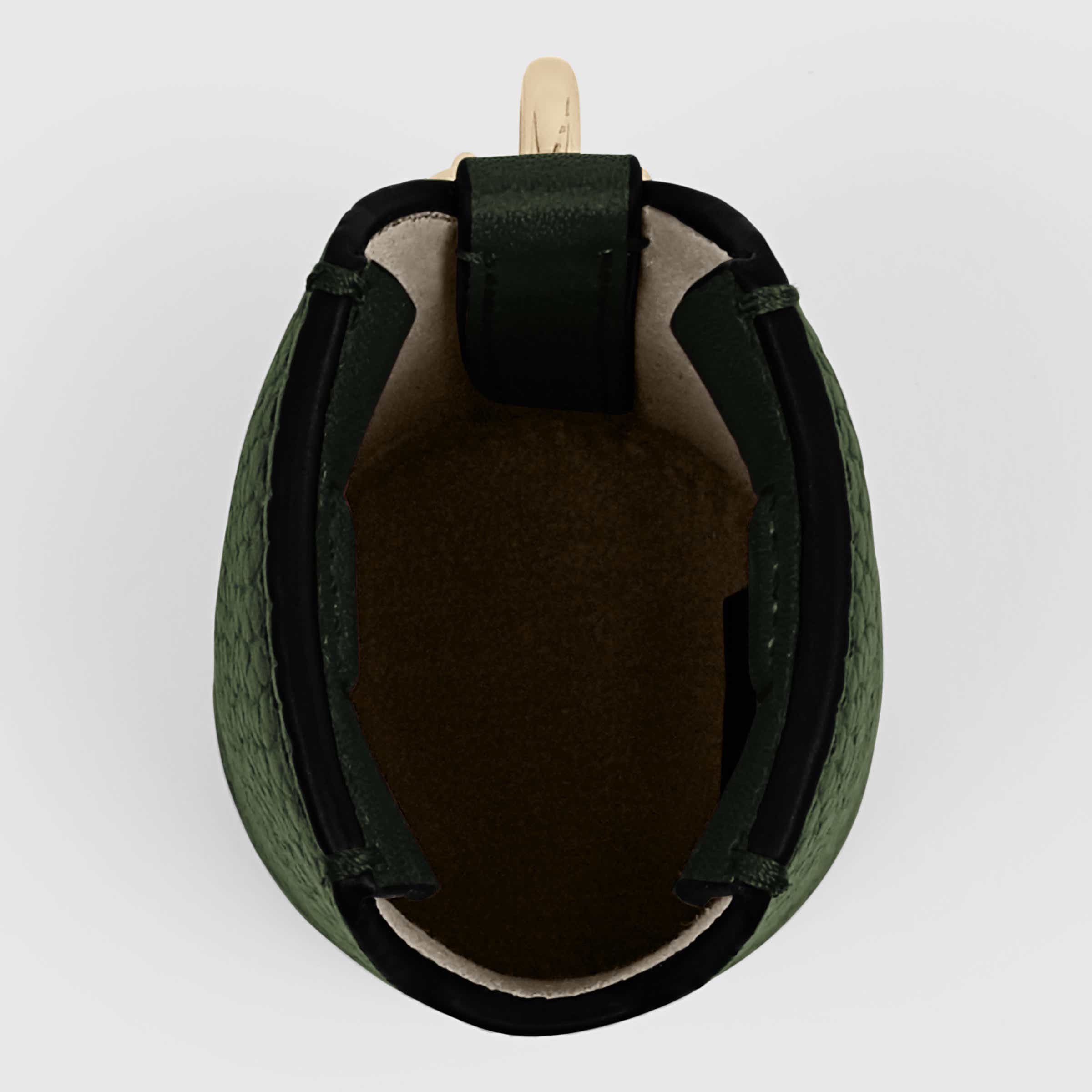 ECCO® Textureblock Pot Mini Leather Pouch Wallet - Green - Birdeye