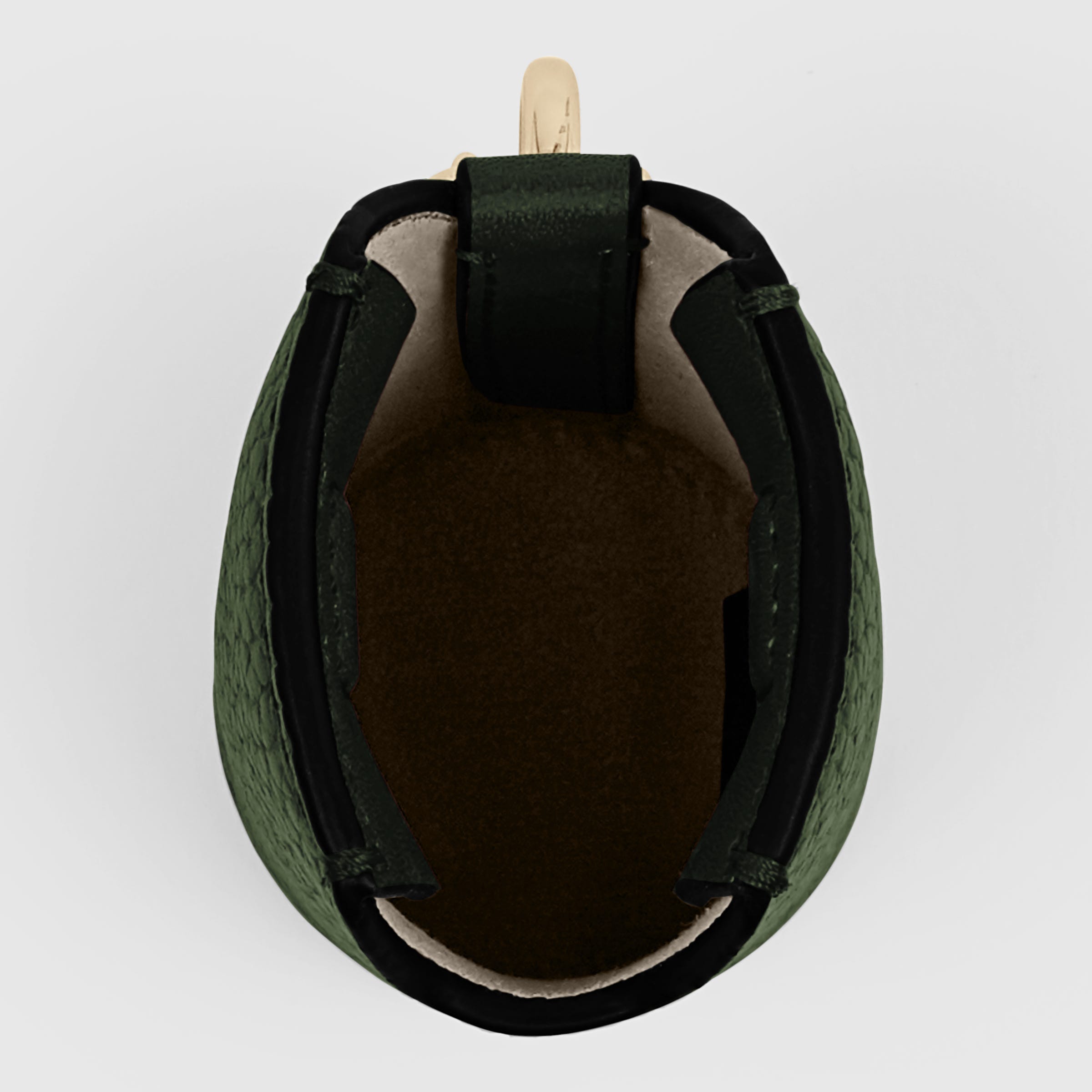 ECCO® Textureblock Pot Mini Leather Pouch Wallet - Green - Birdeye