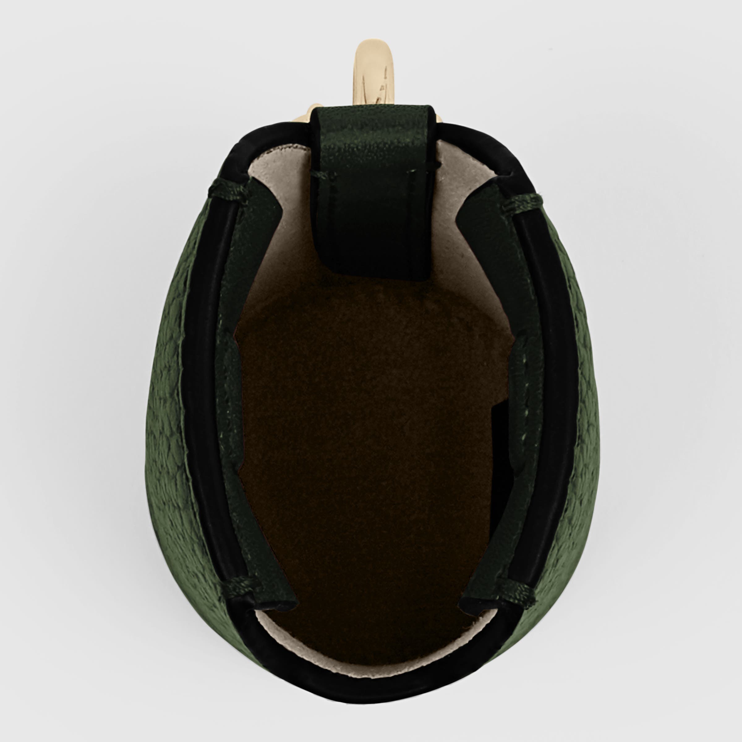 ECCO® Textureblock Pot Mini Leather Pouch Wallet - Green - Birdeye