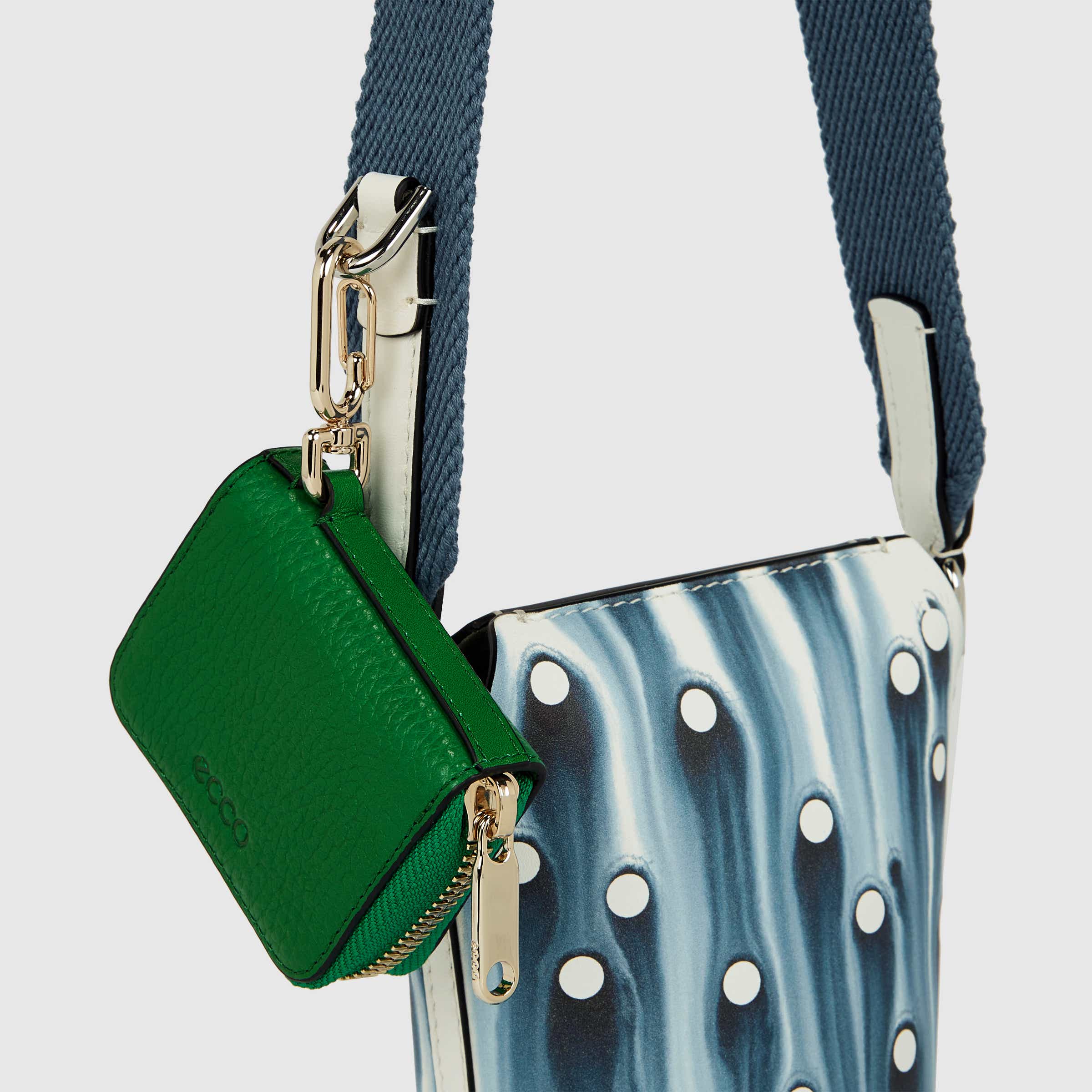 ECCO® Water Pot Leather Crossbody Bag - Blue - Detail-1