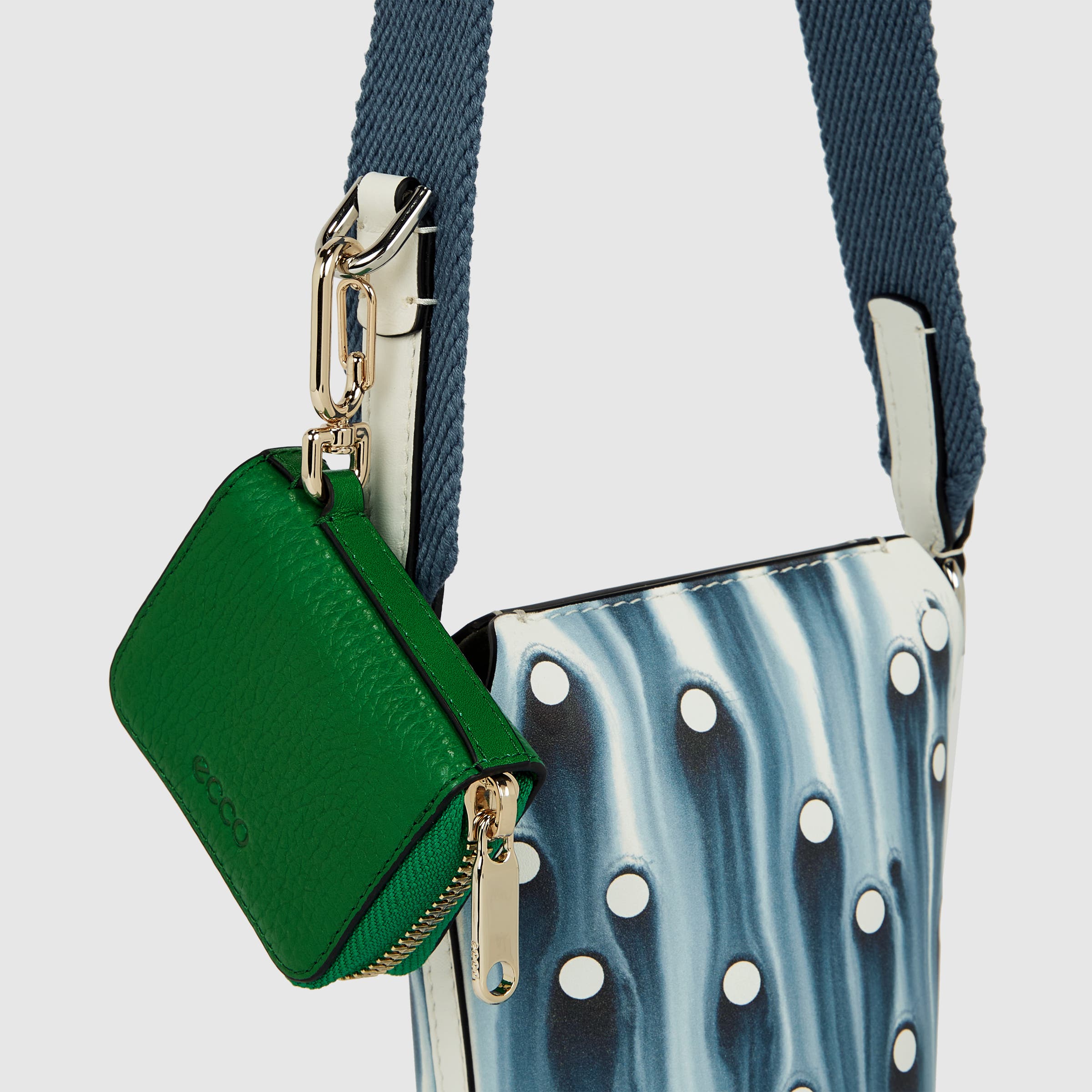 ECCO® Water Pot Leather Crossbody Bag - Blue - Detail-1