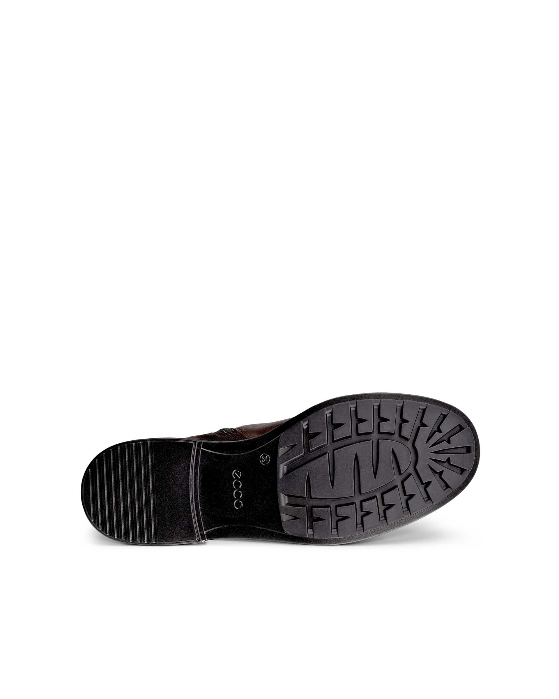 Damskie skórzane kozaki ECCO® METROPOLE AMSTERDAM - Brązowy - Sole