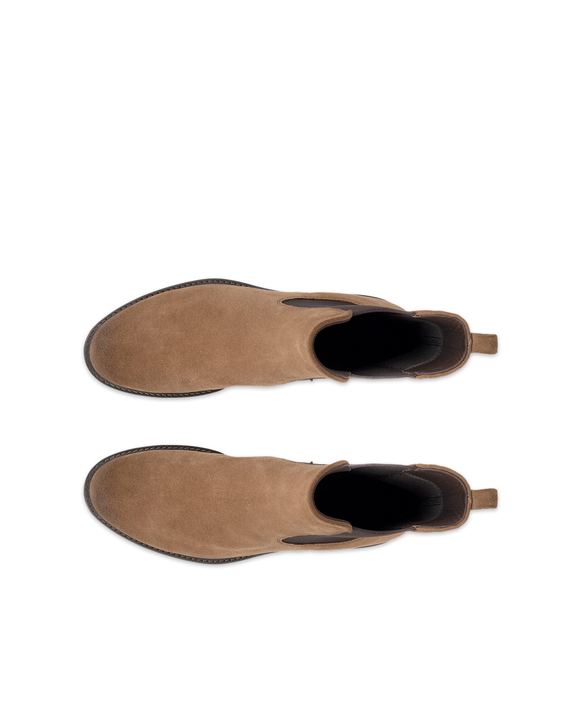 ECCO® SARTORELLE 25 Damen Chelsea Boot aus Veloursleder - Braun - Outside