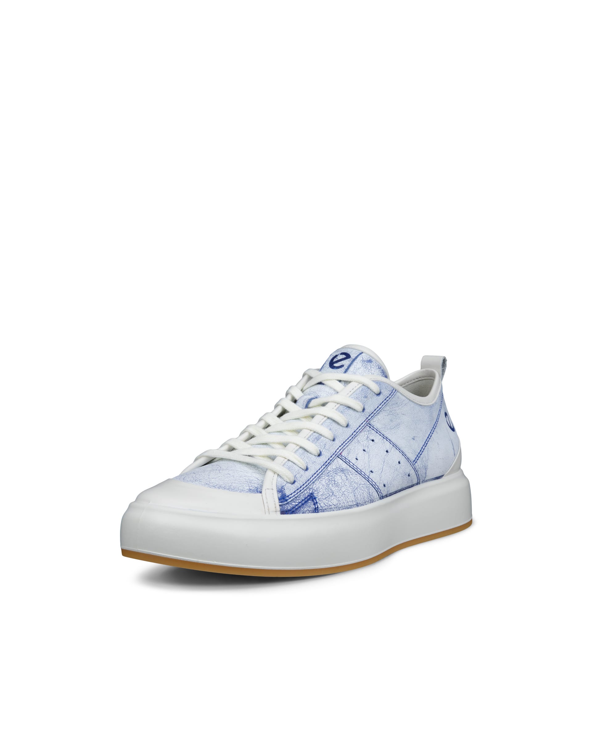 ECCO® Street Ace Heren leren sneaker - Blauw - Main