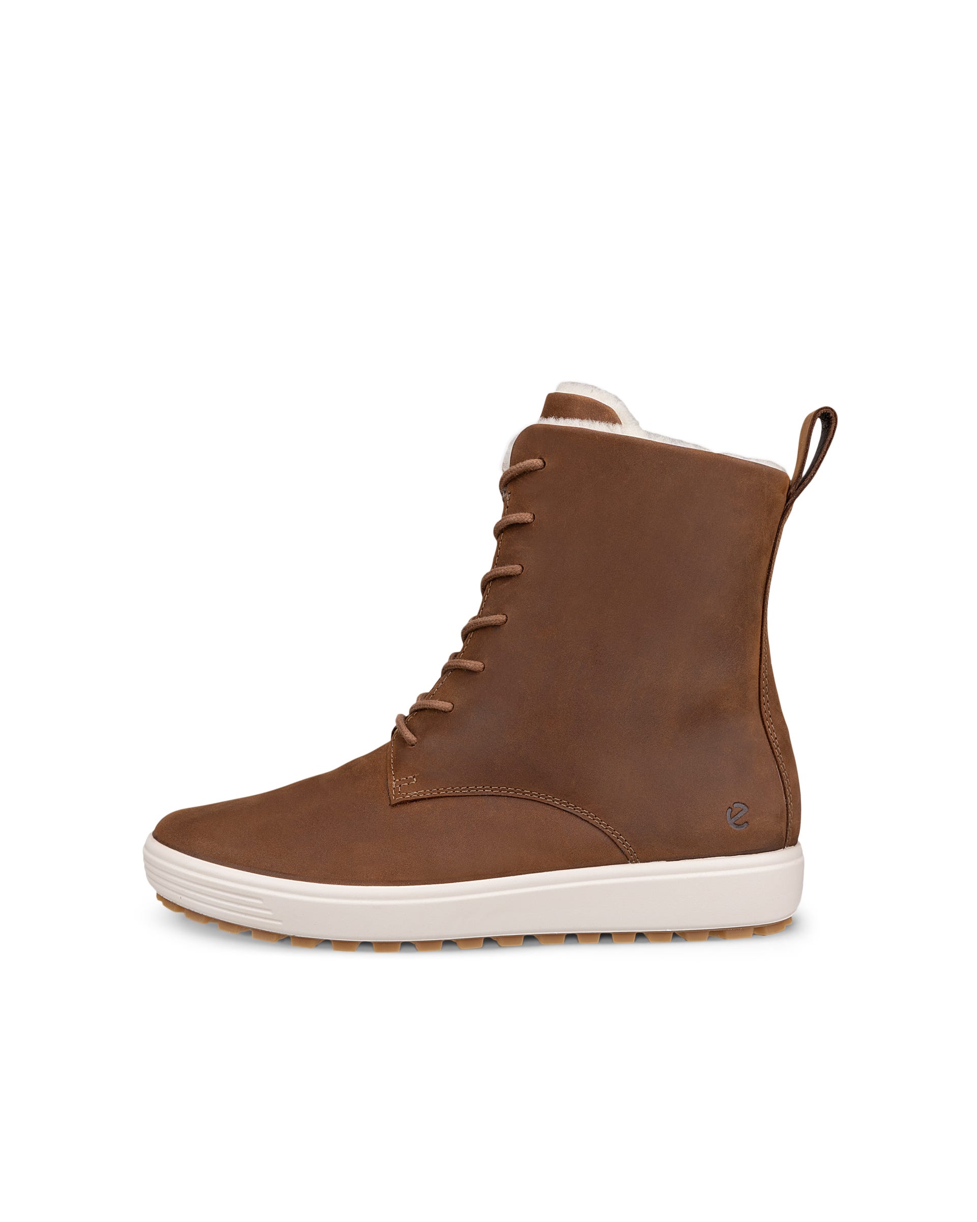 Women's ECCO® SOFT 7 TRED Nubuck Mid-Cut Boot - Brown - Outside