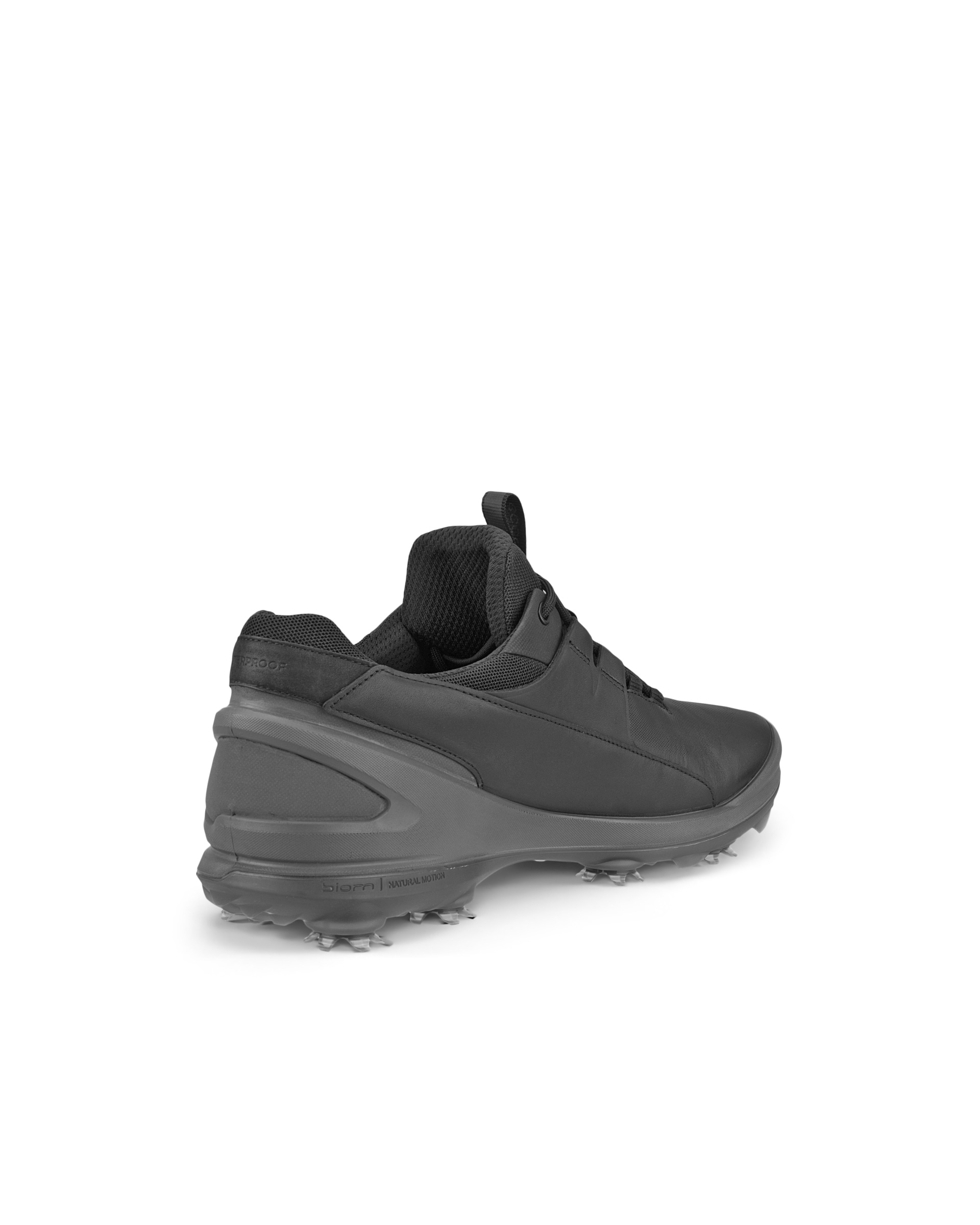 Men's ECCO® Golf Biom Tour Leather Waterproof Golf Spikes - Black - Back