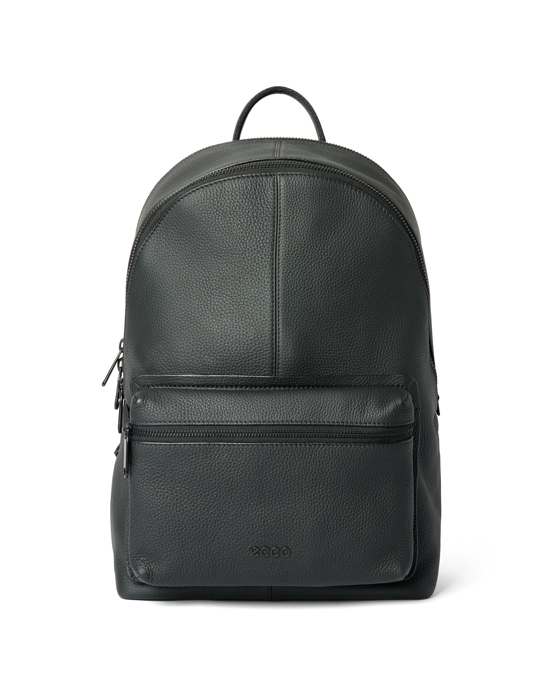 ECCO® Round Pack sac à dos en cuir - Noir - Main