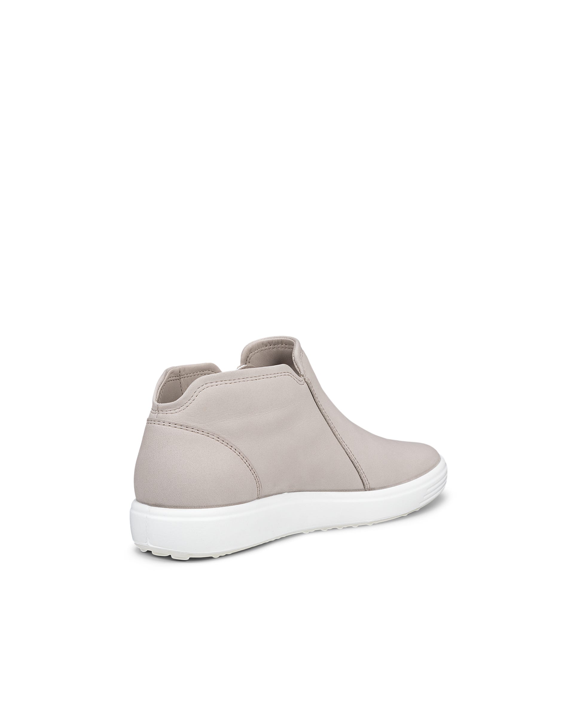 Women's ECCO® SOFT 7 Nubuck Zip Bootie - Beige - Outside