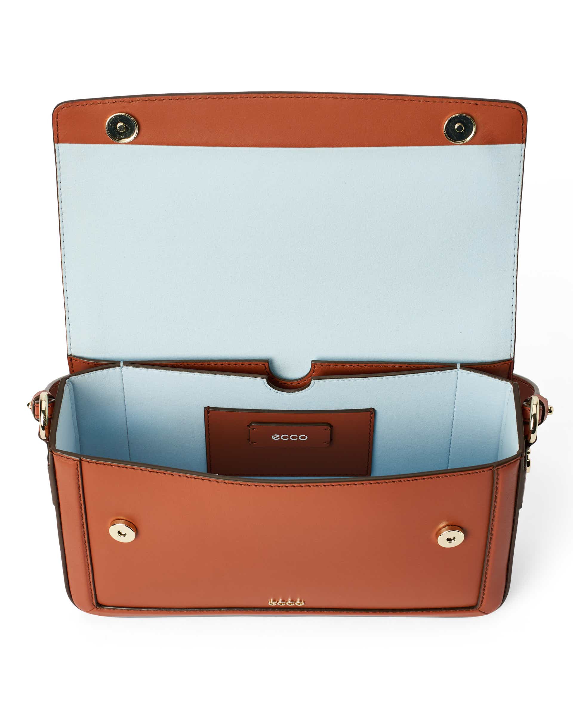 Women's ECCO® PINCH BAG Leather Pinch Crossbody Bag - Brown - Inside