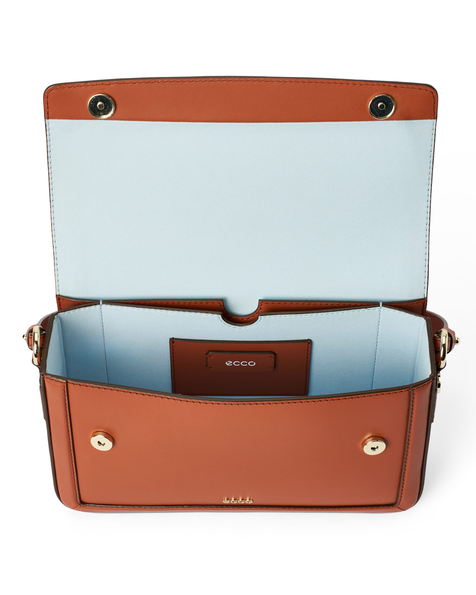 Women's ECCO® PINCH BAG Leather Pinch Crossbody Bag - Brown - Inside