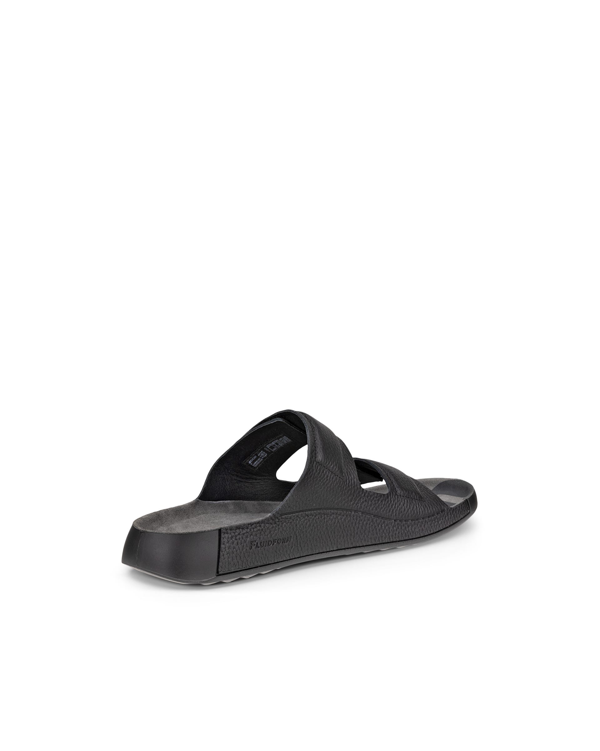 ECCO Cozmo Sandal 60 メンズ レザー2ストラップサンダル - ブラック - Back