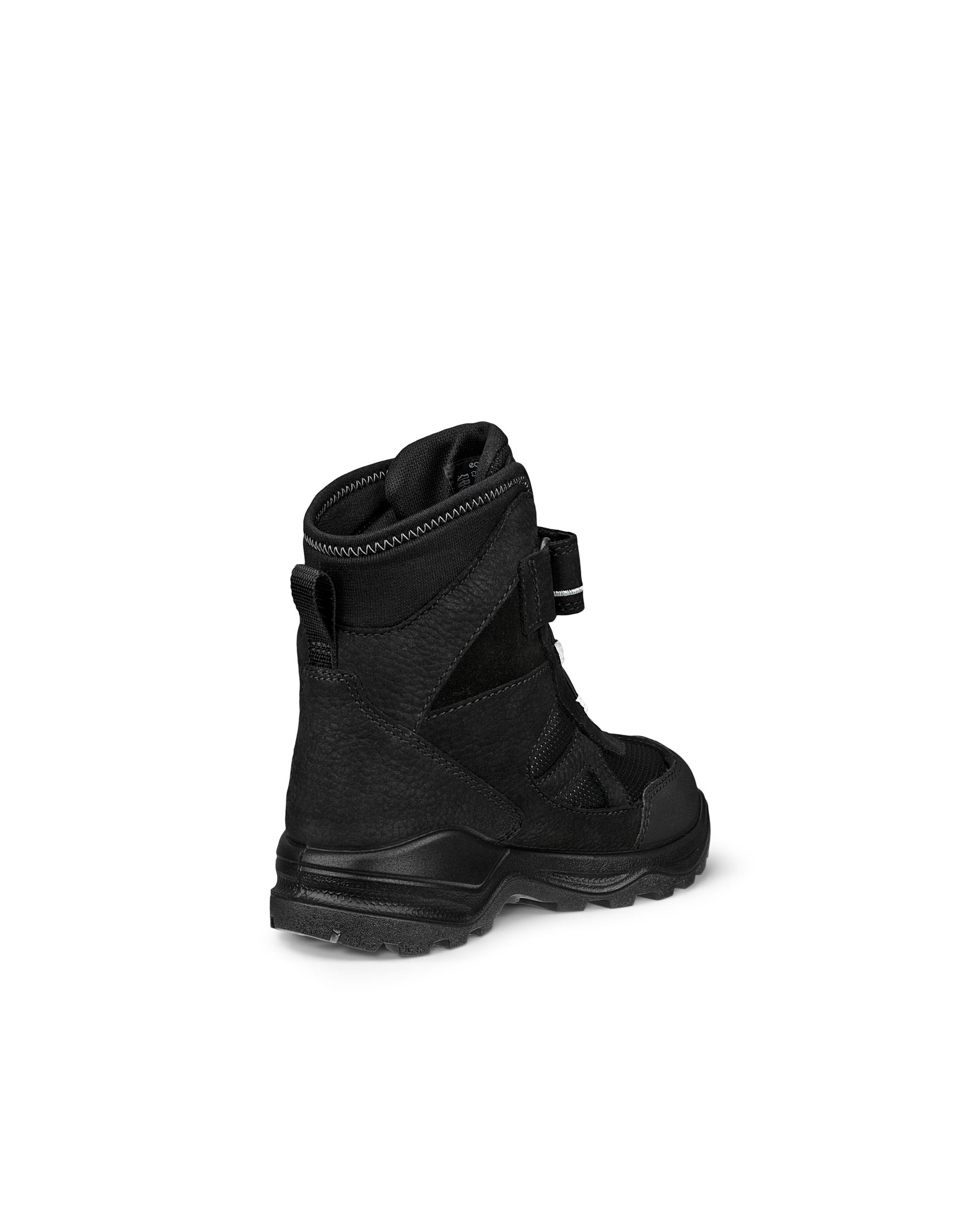 Kids' ECCO® Snow Mountain Nubuck Waterproof Winter Boot - Black - Back