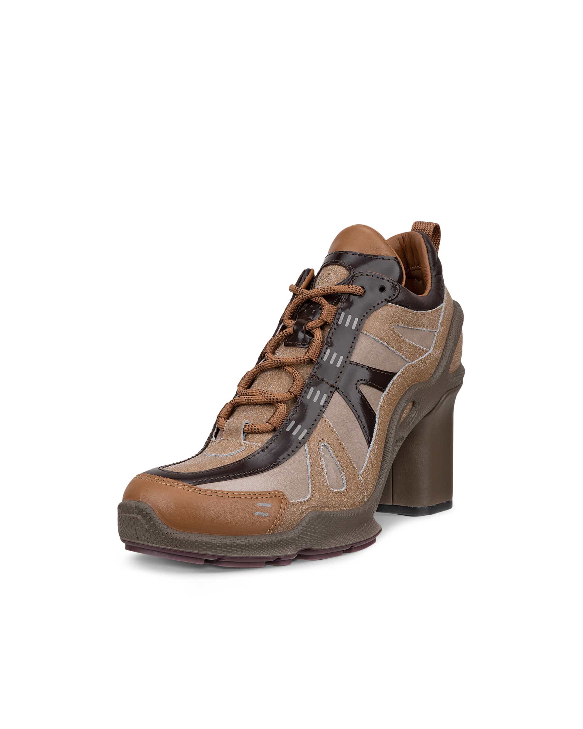 Women's ECCO® Biom C 65 Leather High-Heeled Shoe - Brown - Main