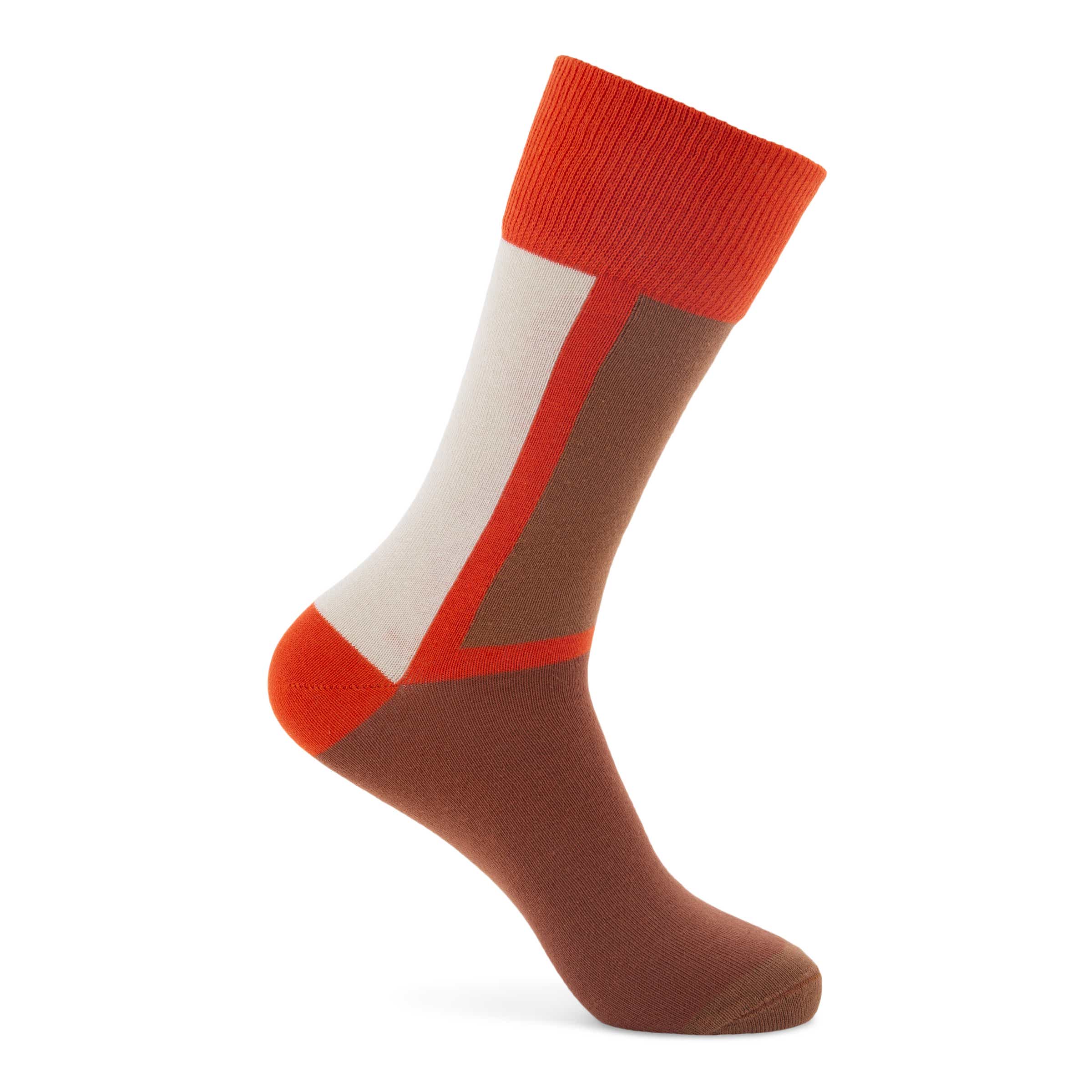 ECCO Men's Vibe Colour-block Socks - Brown - Detail-1