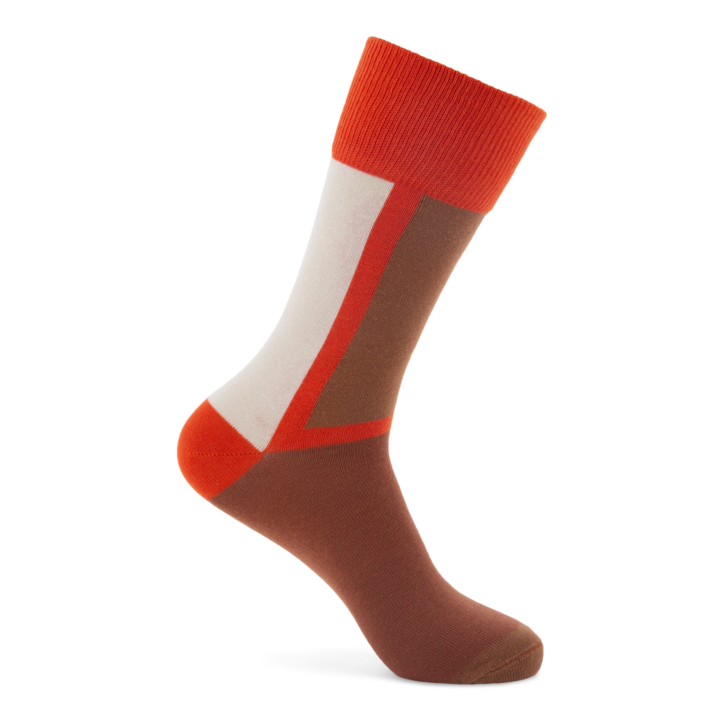 ECCO Men's Vibe Colour-block Socks - Brown - Detail-1