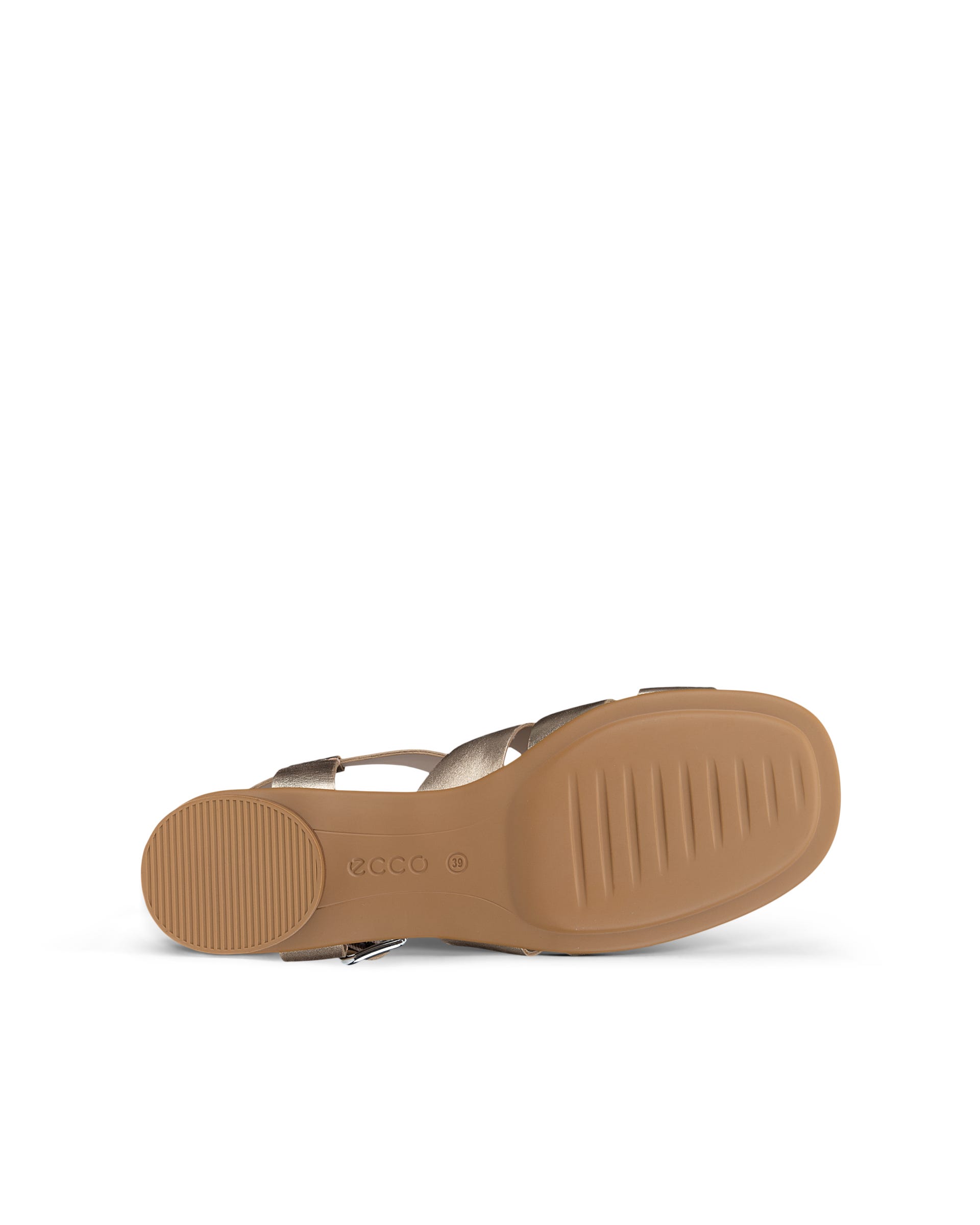 Women's ECCO® Sculpted Alba 25 Leather Sandal - Gold - Sole