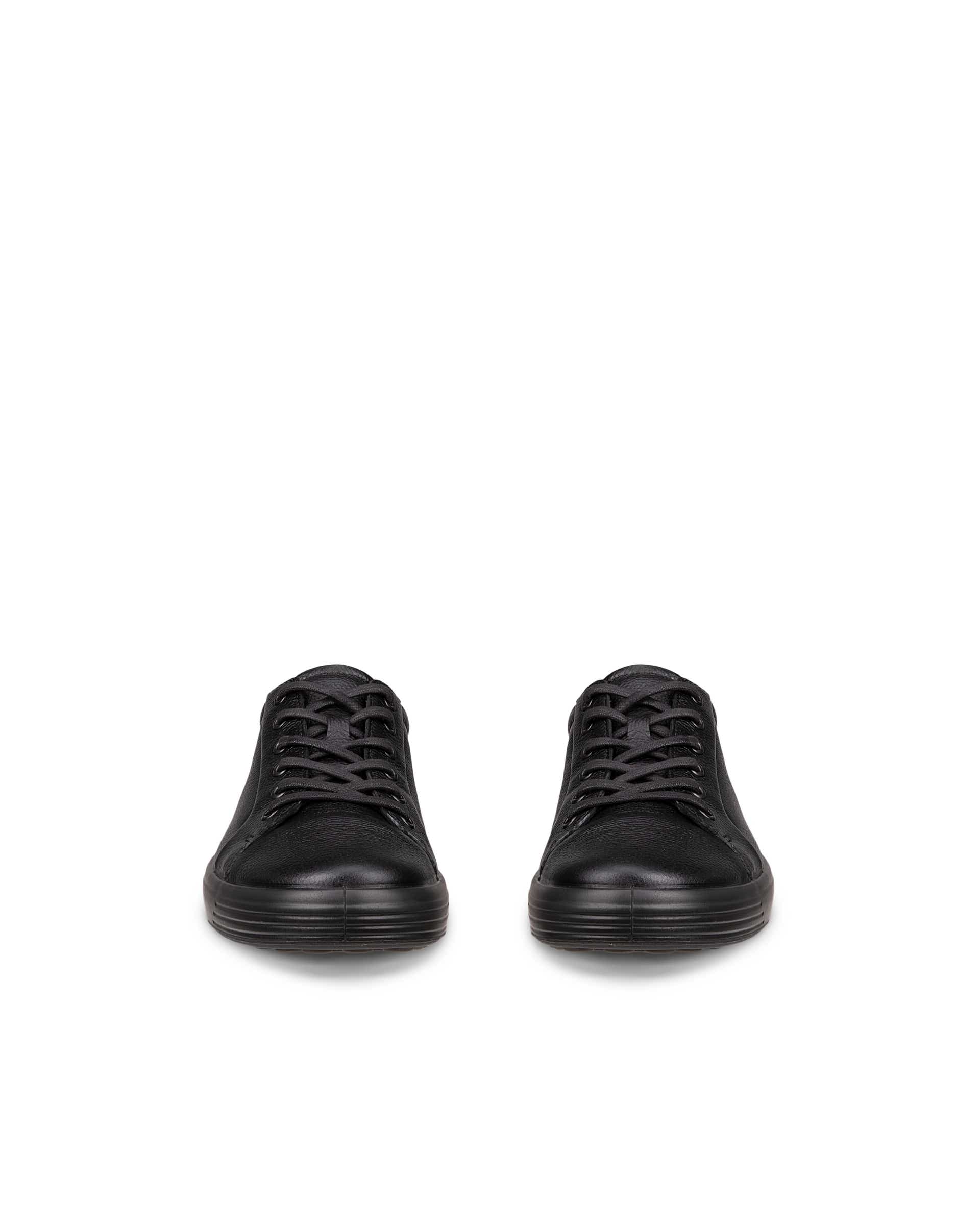 Men's ECCO® SOFT 7 Leather Sneaker - Black - Front pair
